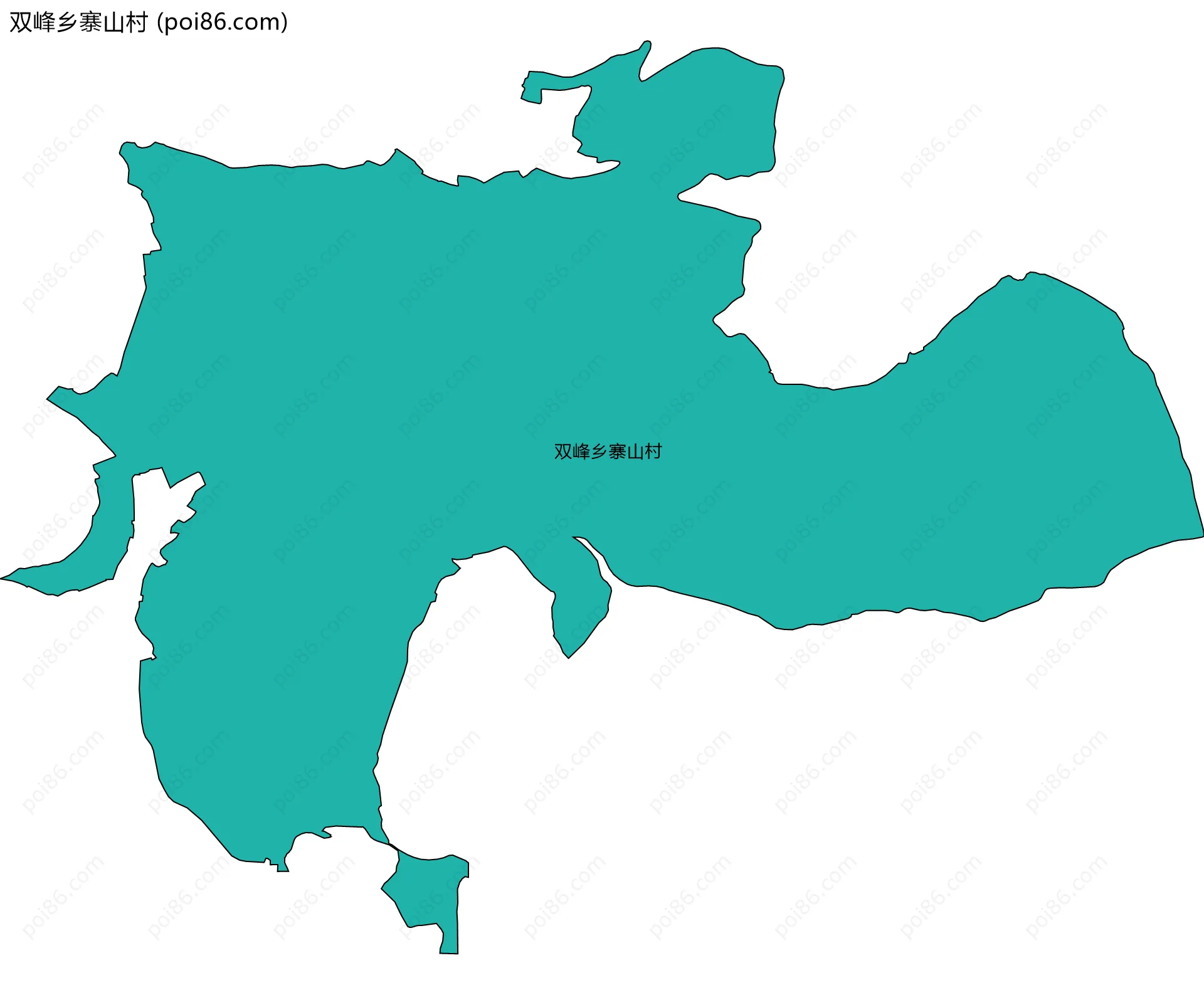 双峰乡寨山村边界地图