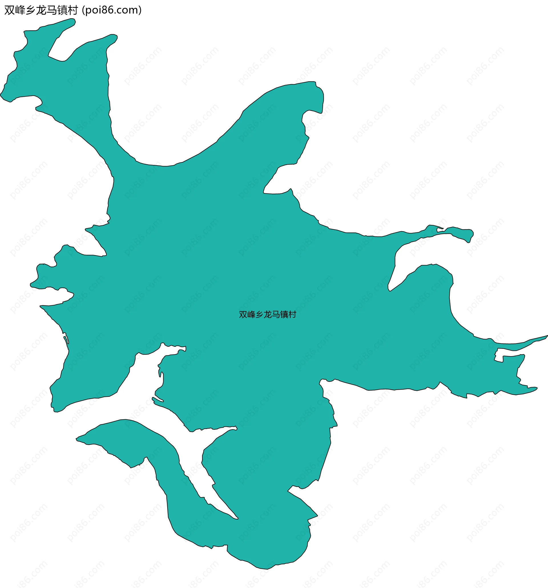 双峰乡龙马镇村边界地图