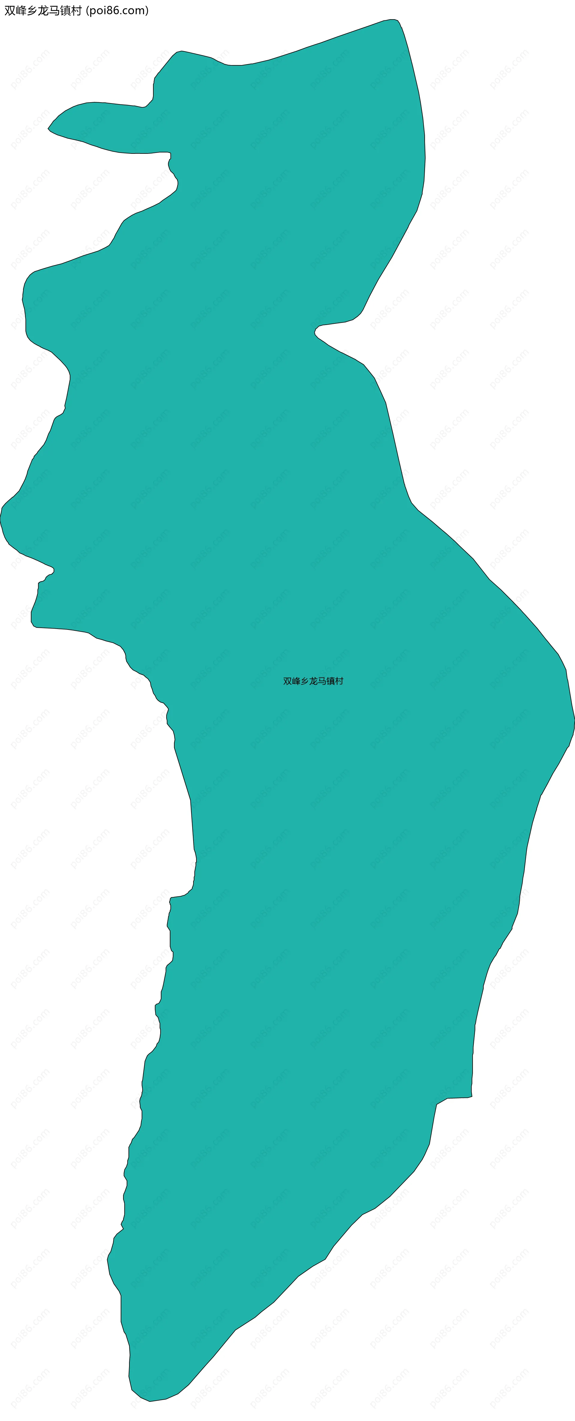 双峰乡龙马镇村边界地图