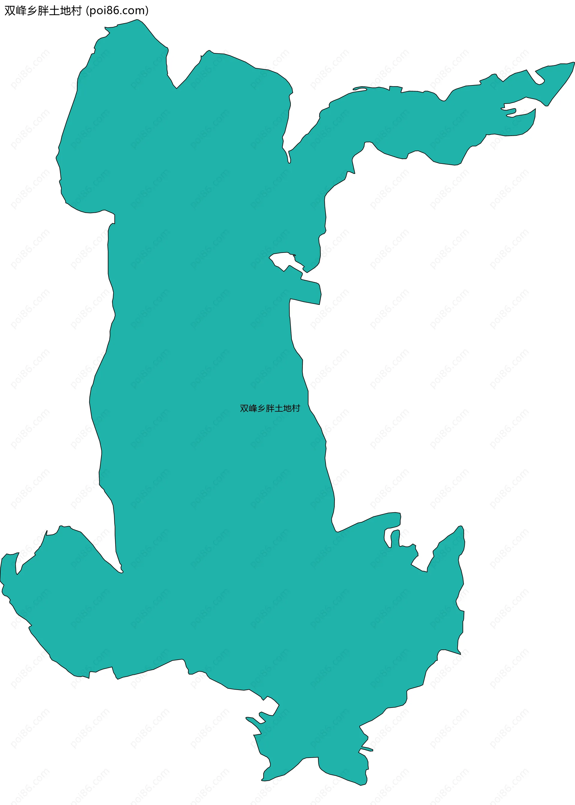 双峰乡胖土地村边界地图