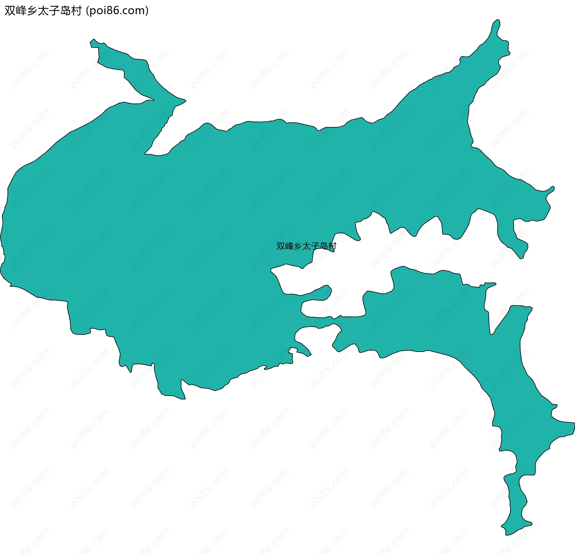 双峰乡太子岛村边界地图