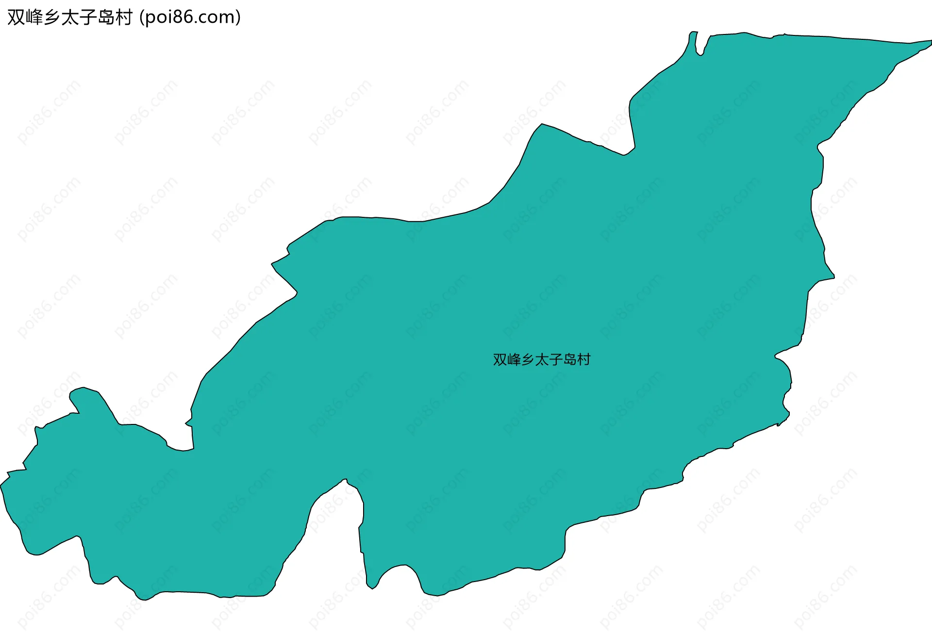 双峰乡太子岛村边界地图