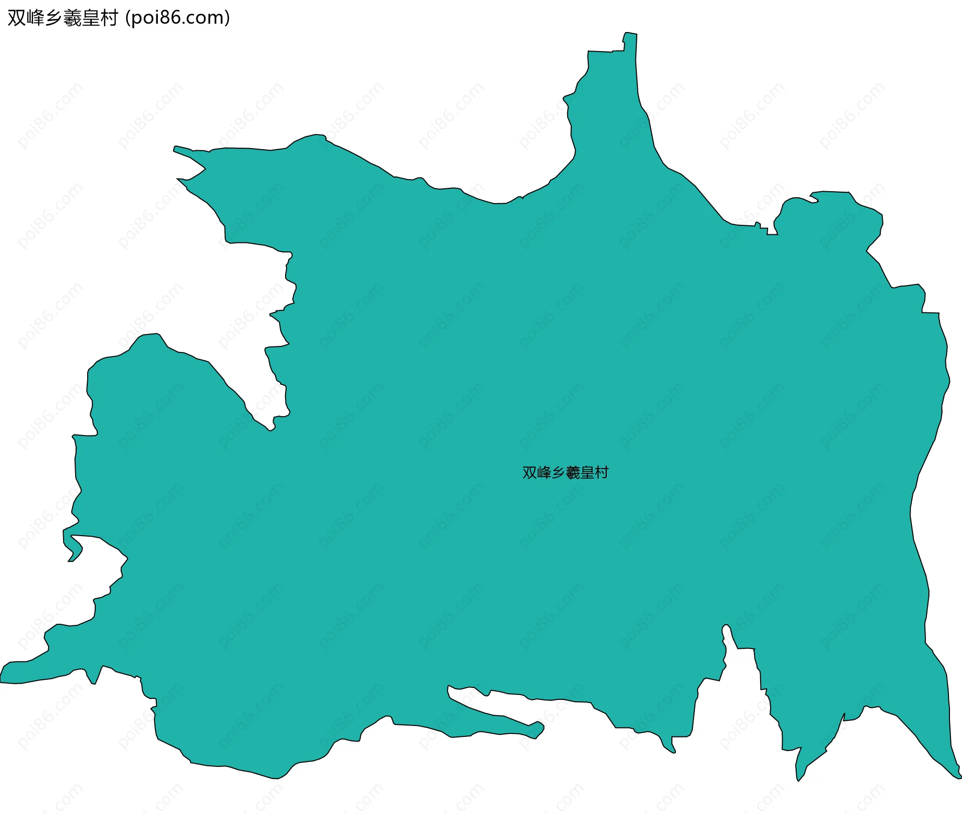 双峰乡羲皇村边界地图