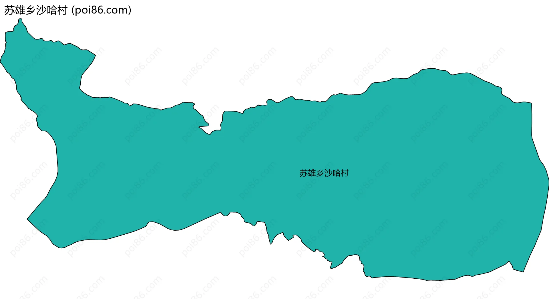 苏雄乡沙哈村边界地图