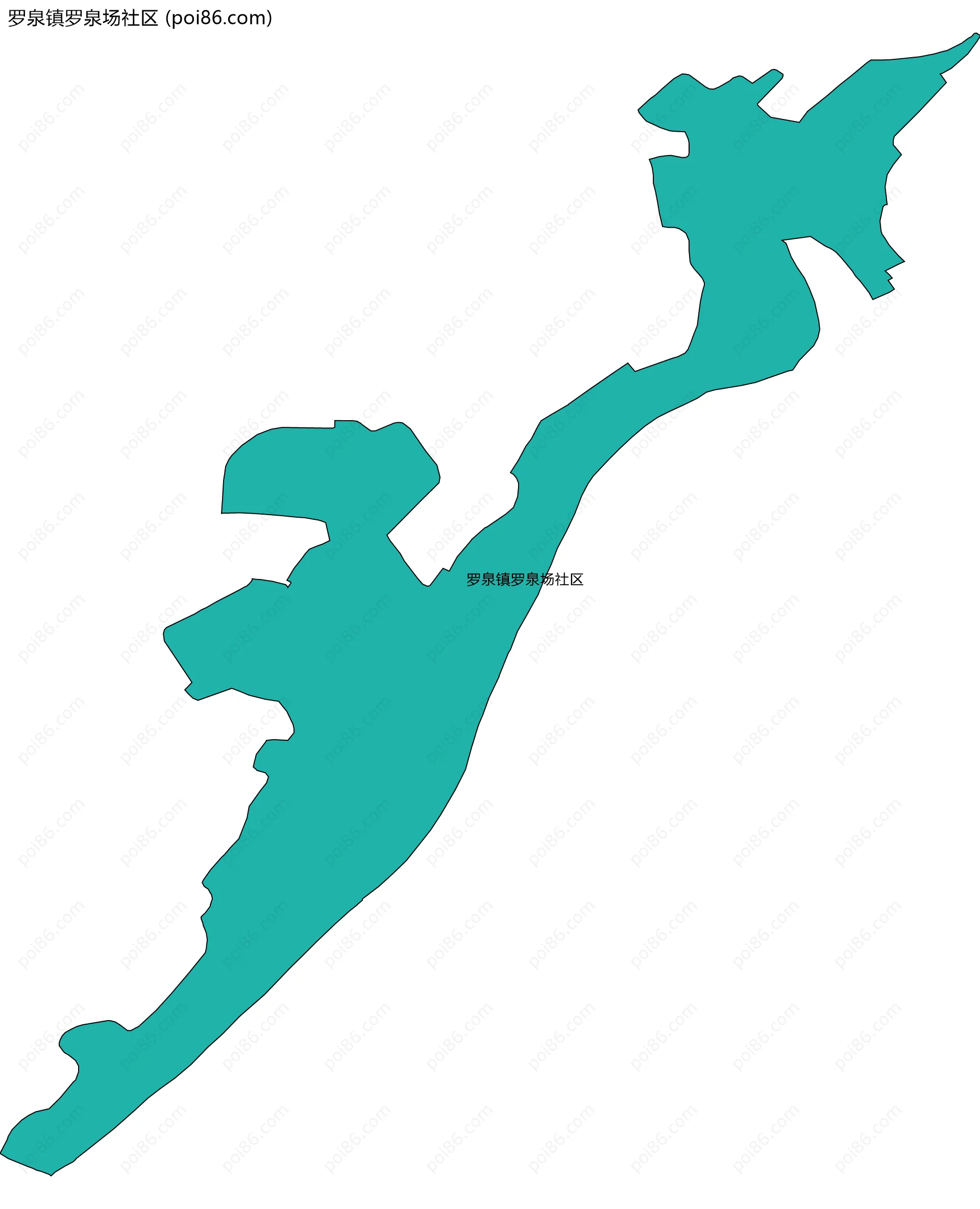 罗泉镇罗泉场社区边界地图