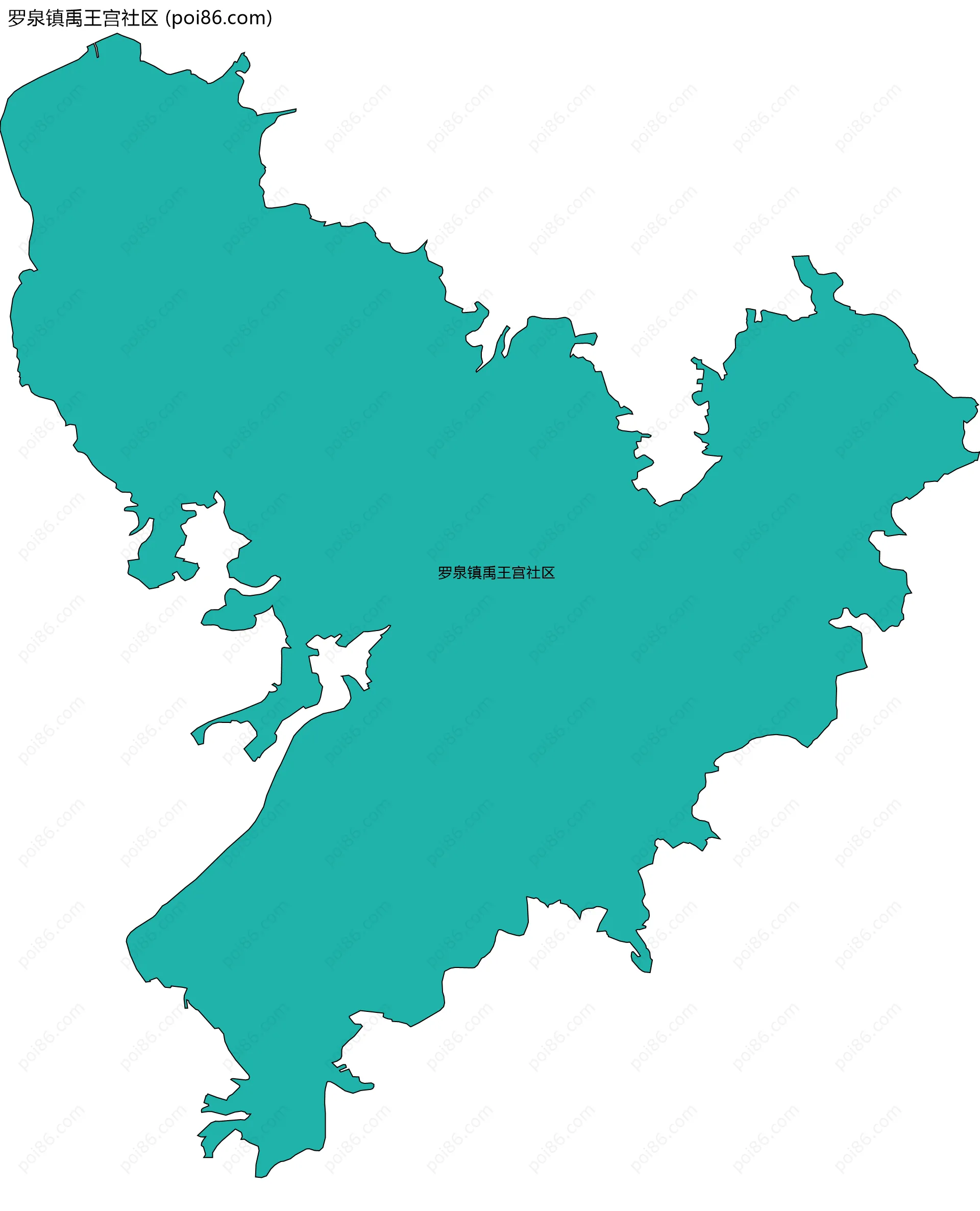 罗泉镇禹王宫社区边界地图