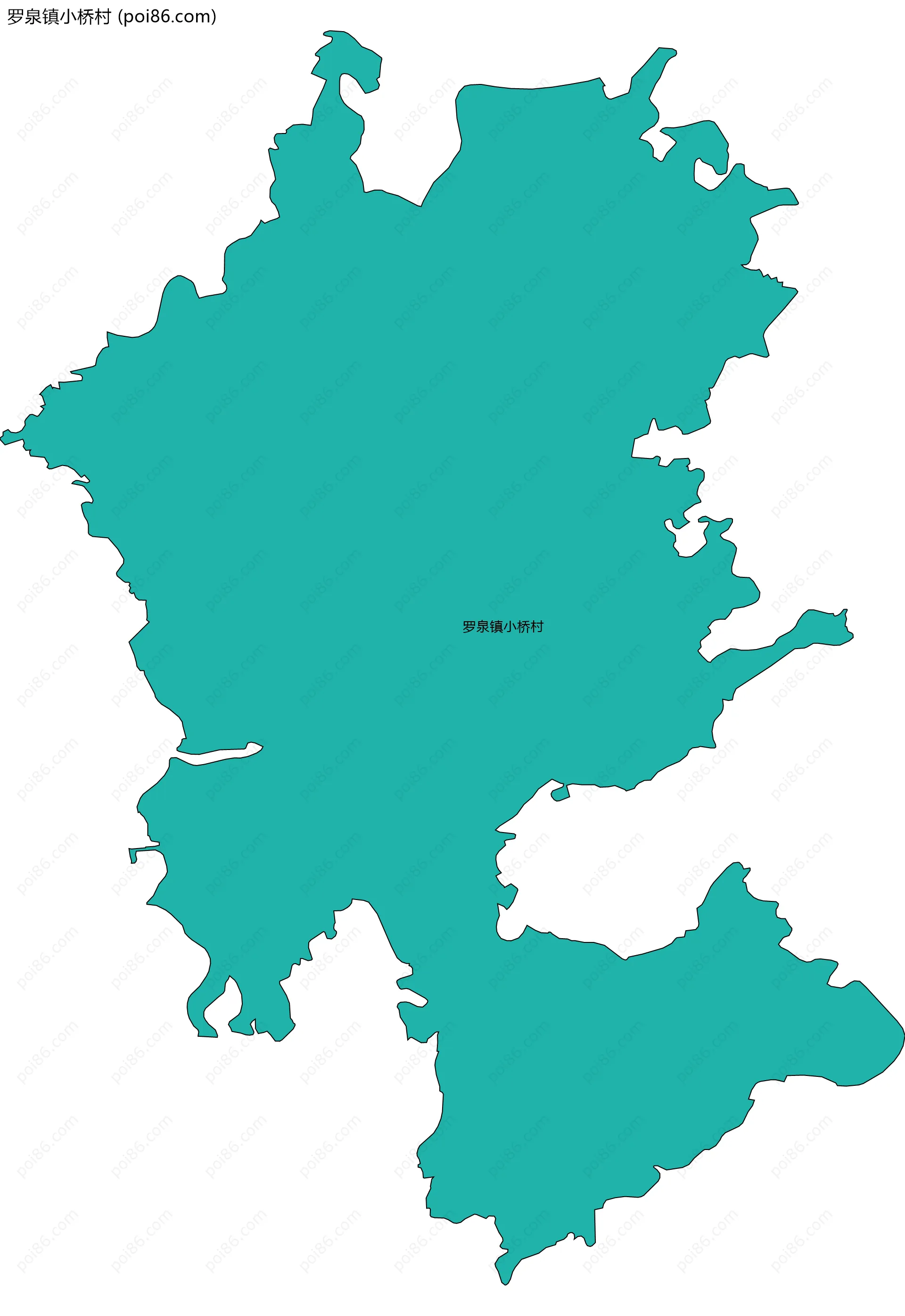 罗泉镇小桥村边界地图