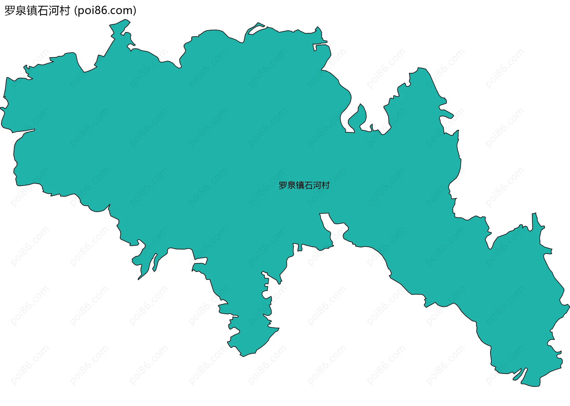 罗泉镇石河村边界地图