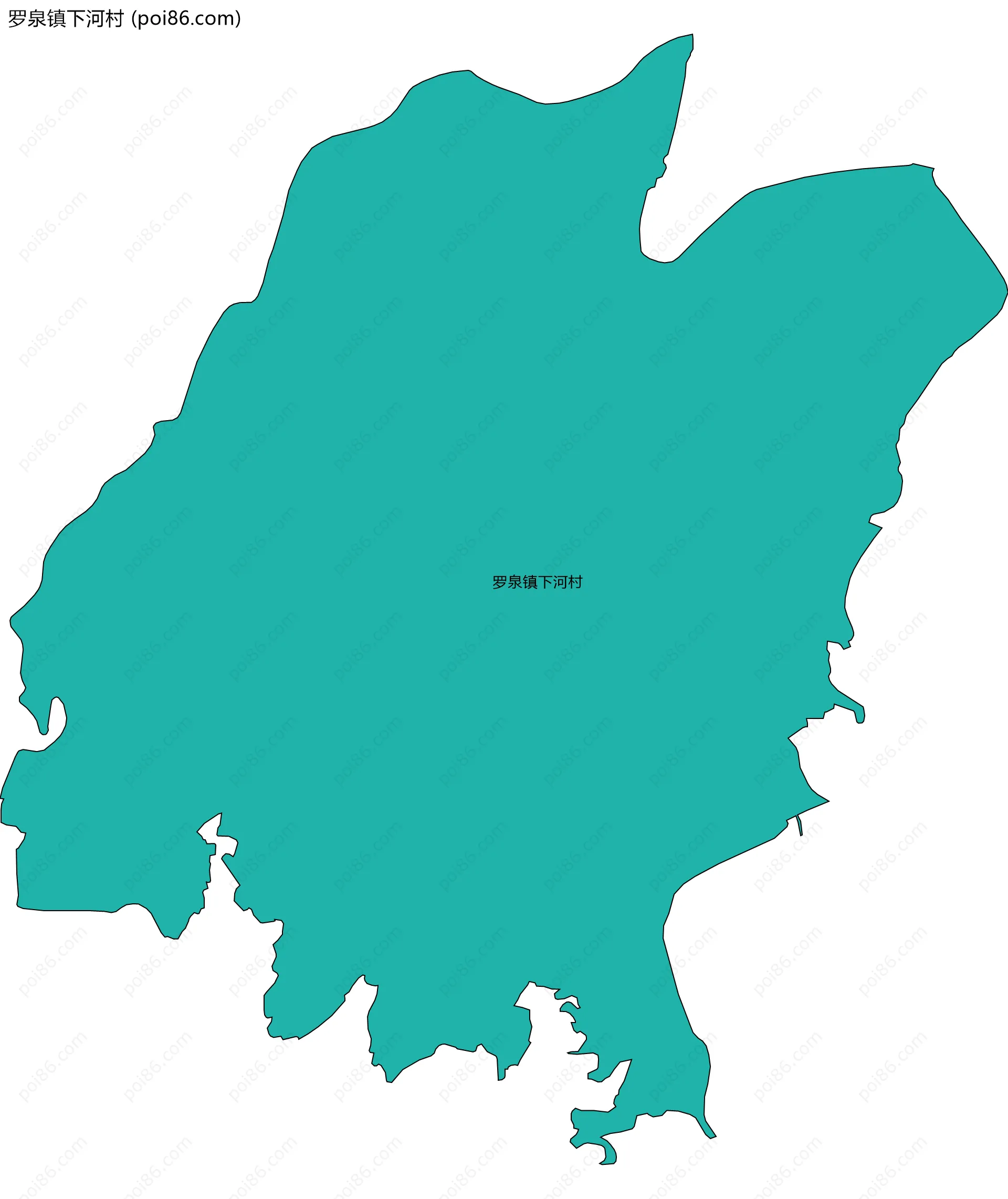 罗泉镇下河村边界地图