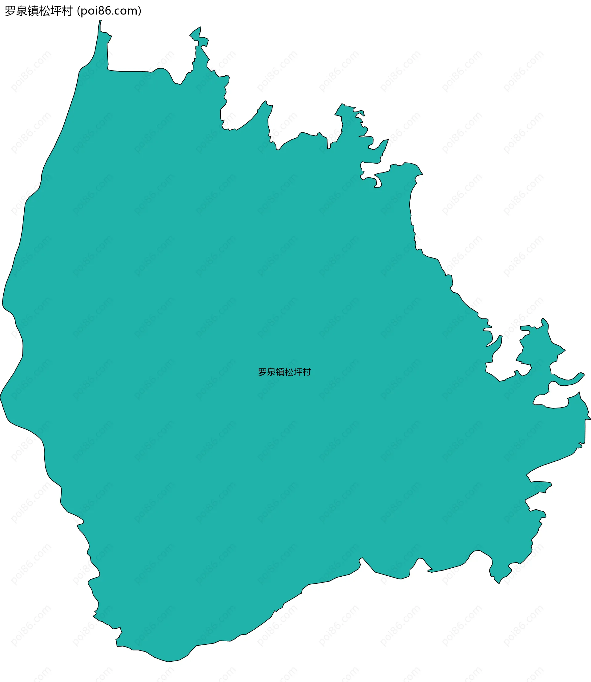 罗泉镇松坪村边界地图
