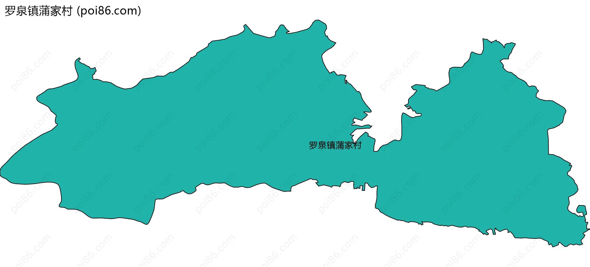 罗泉镇蒲家村边界地图