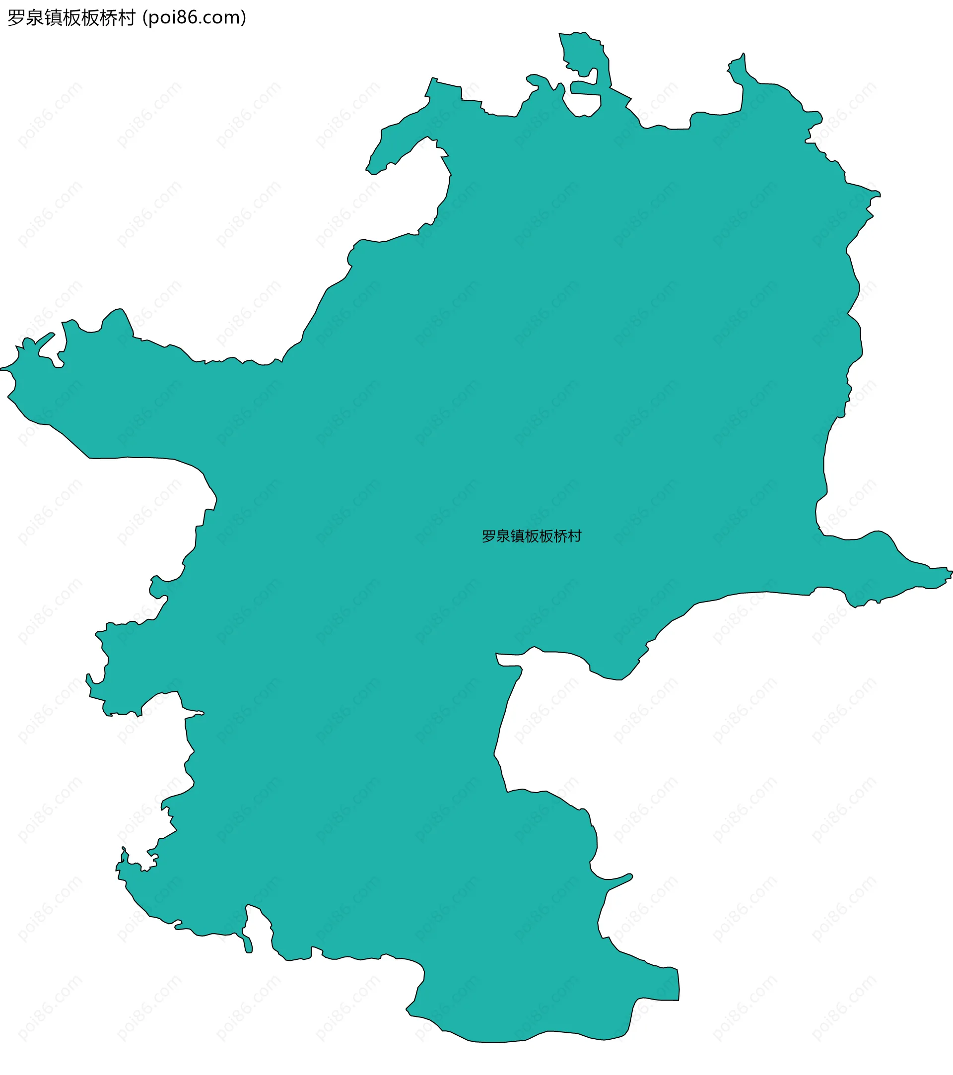 罗泉镇板板桥村边界地图
