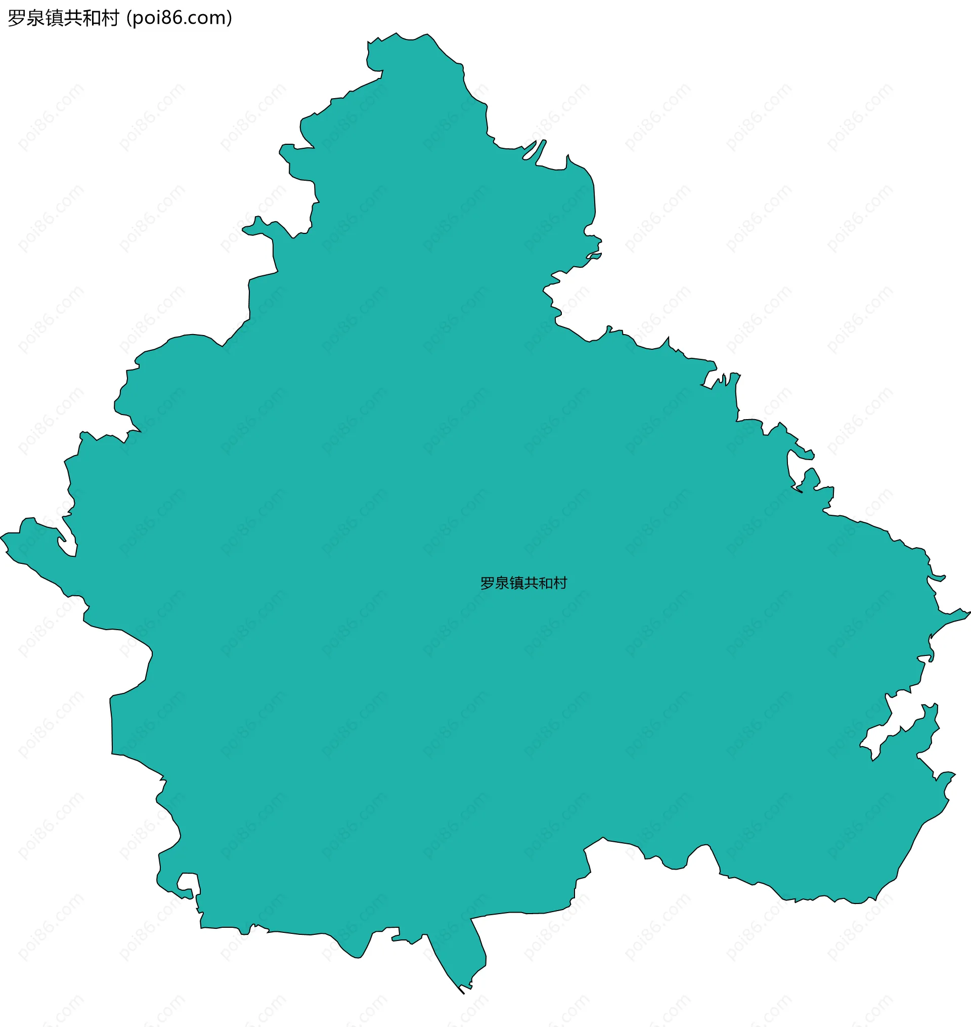 罗泉镇共和村边界地图
