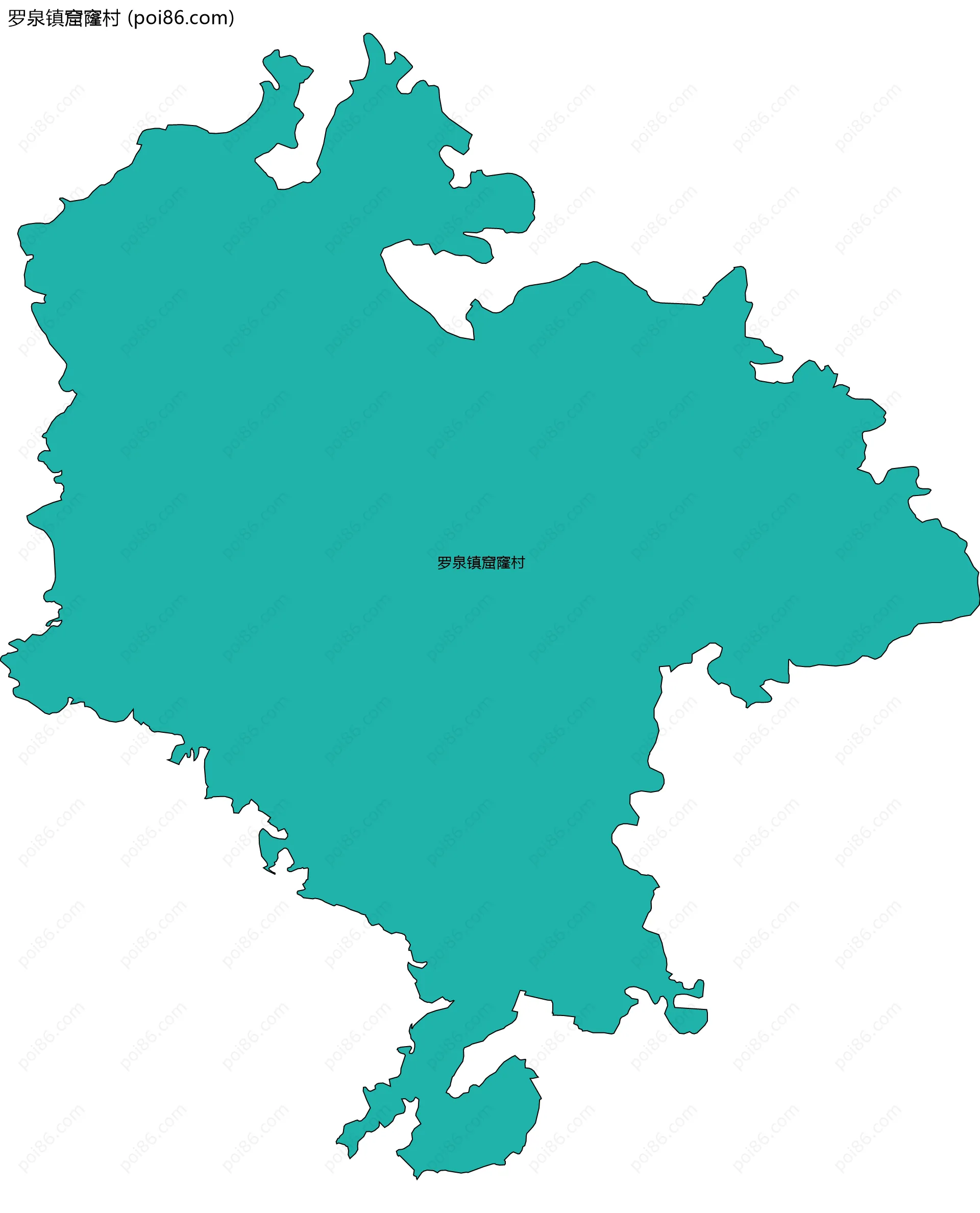 罗泉镇窟窿村边界地图