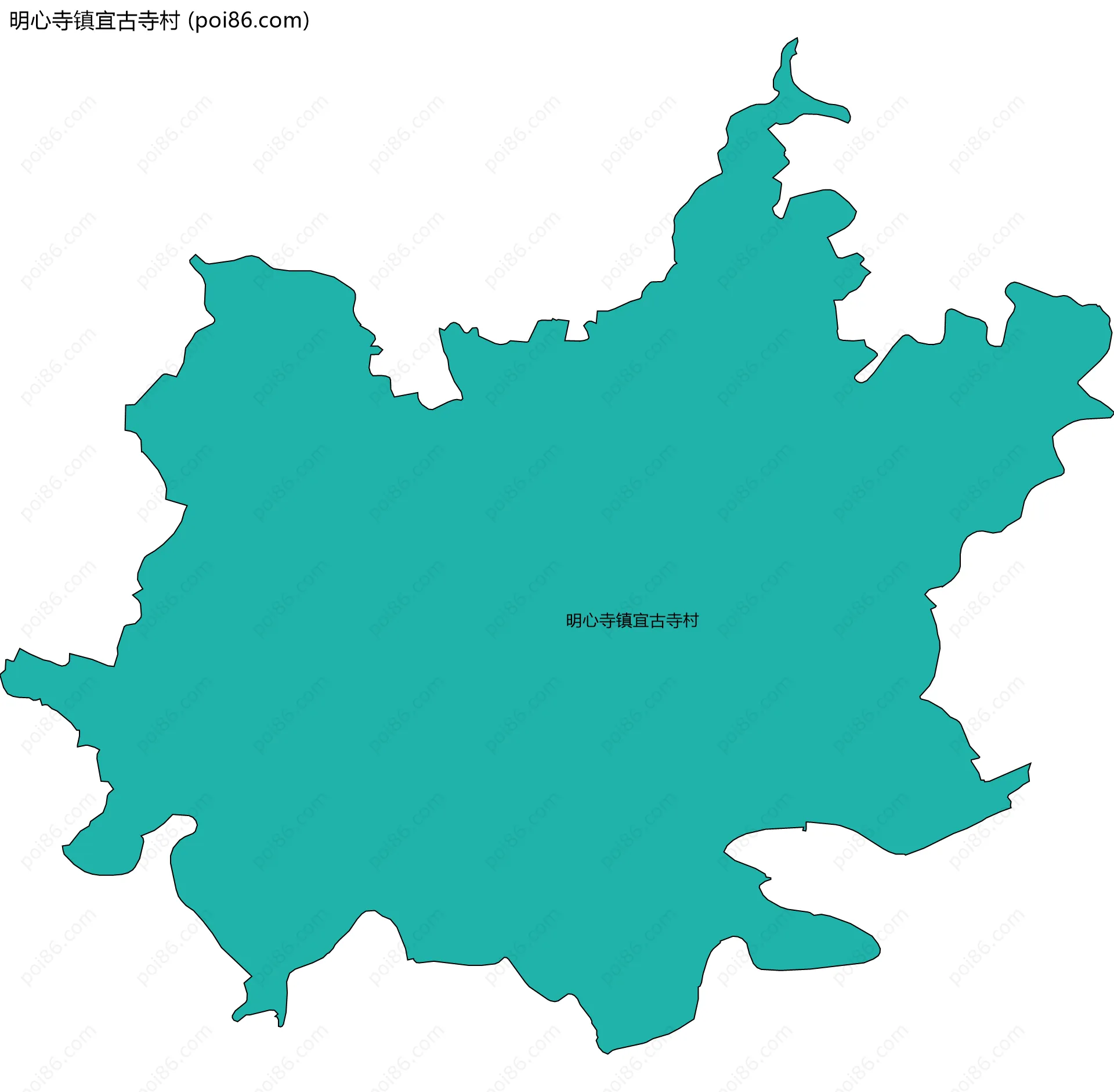 明心寺镇宜古寺村边界地图