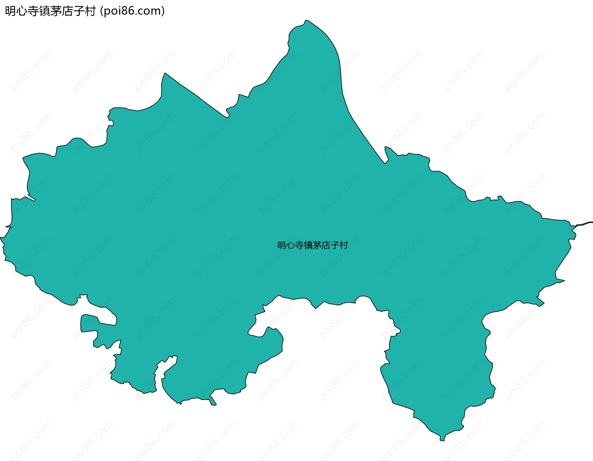 明心寺镇茅店子村边界地图