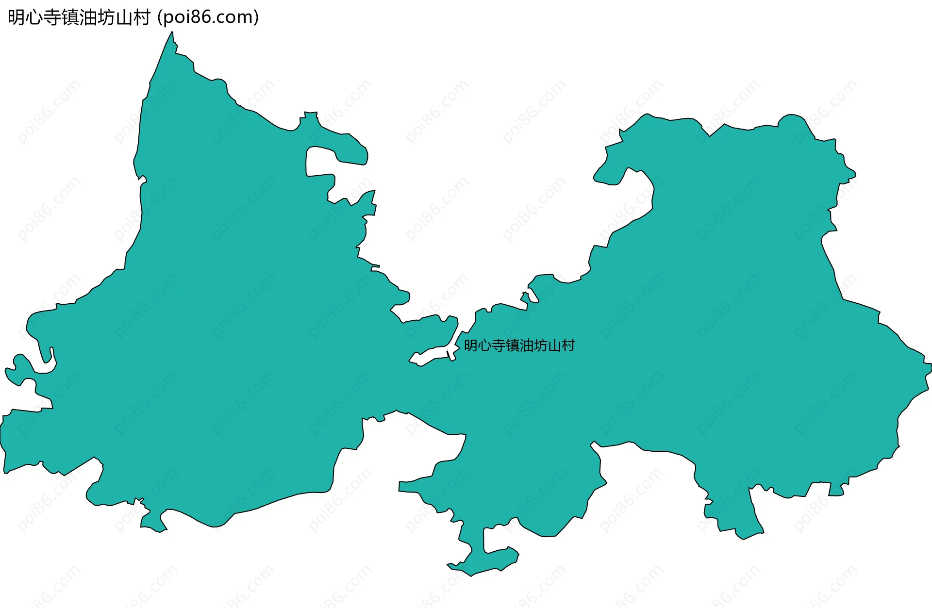 明心寺镇油坊山村边界地图