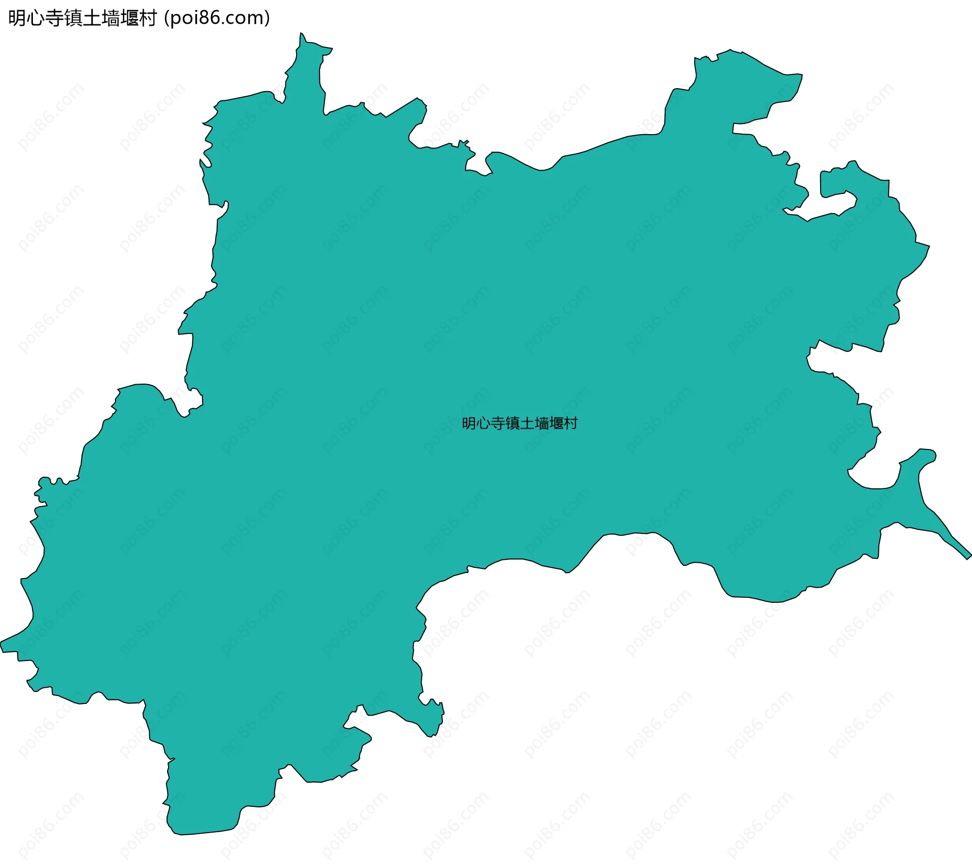 明心寺镇土墙堰村边界地图