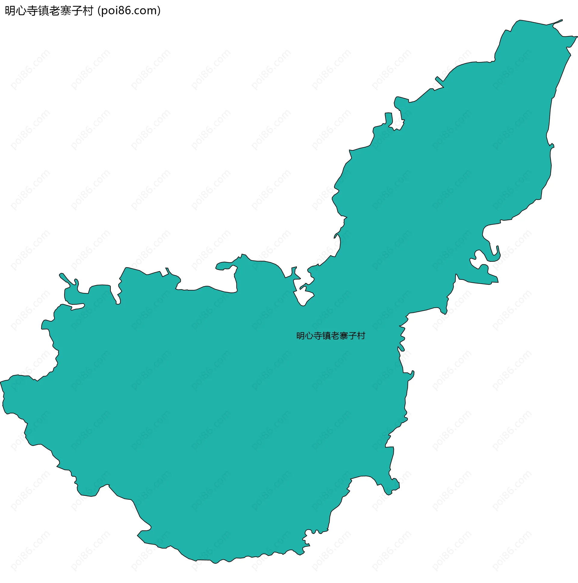 明心寺镇老寨子村边界地图