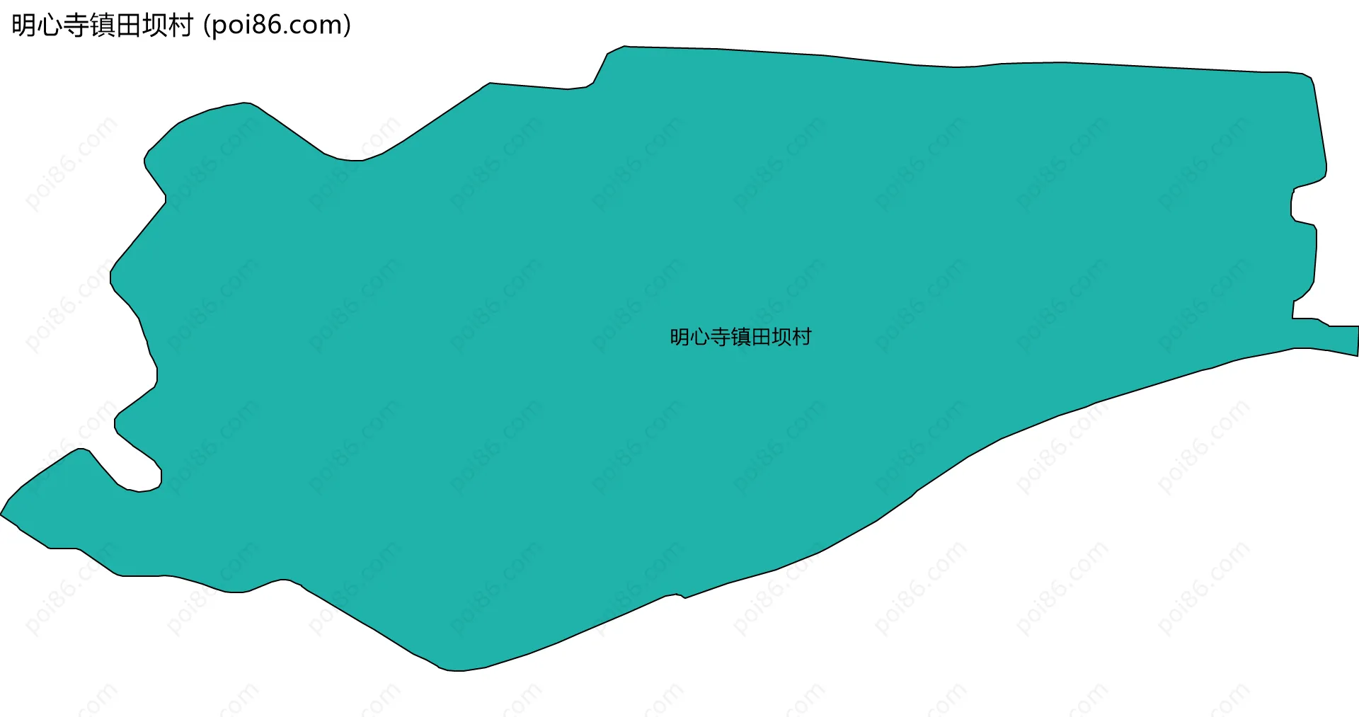 明心寺镇田坝村边界地图