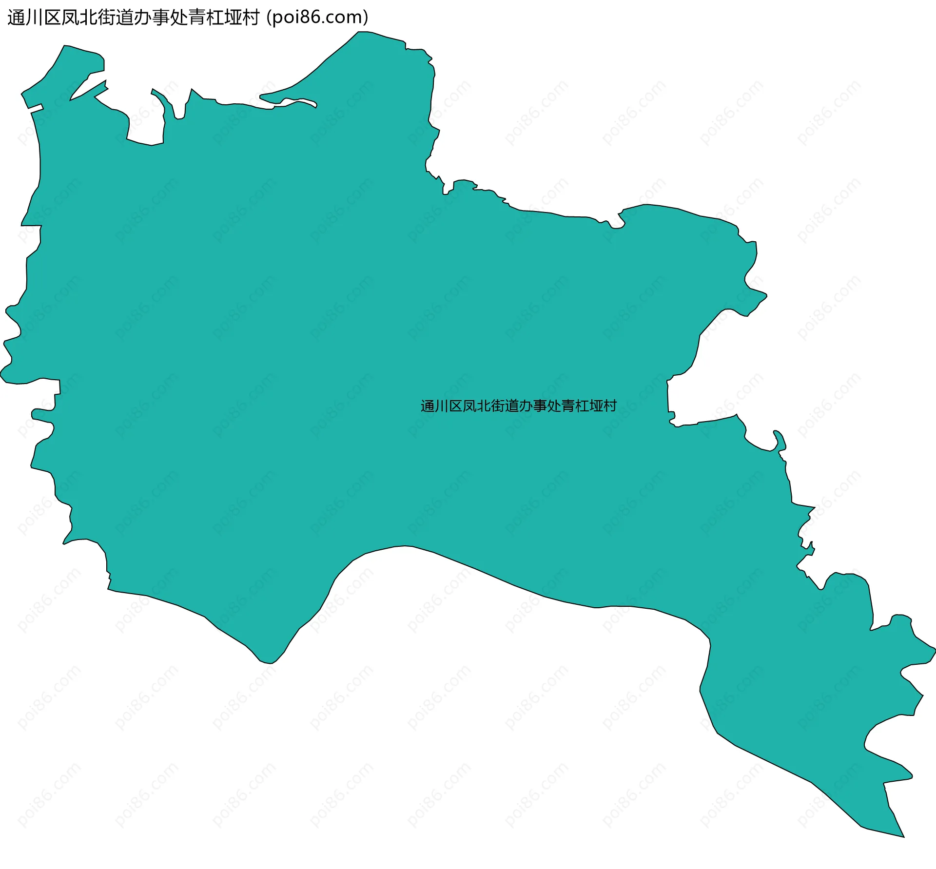 通川区凤北街道办事处青杠垭村边界地图