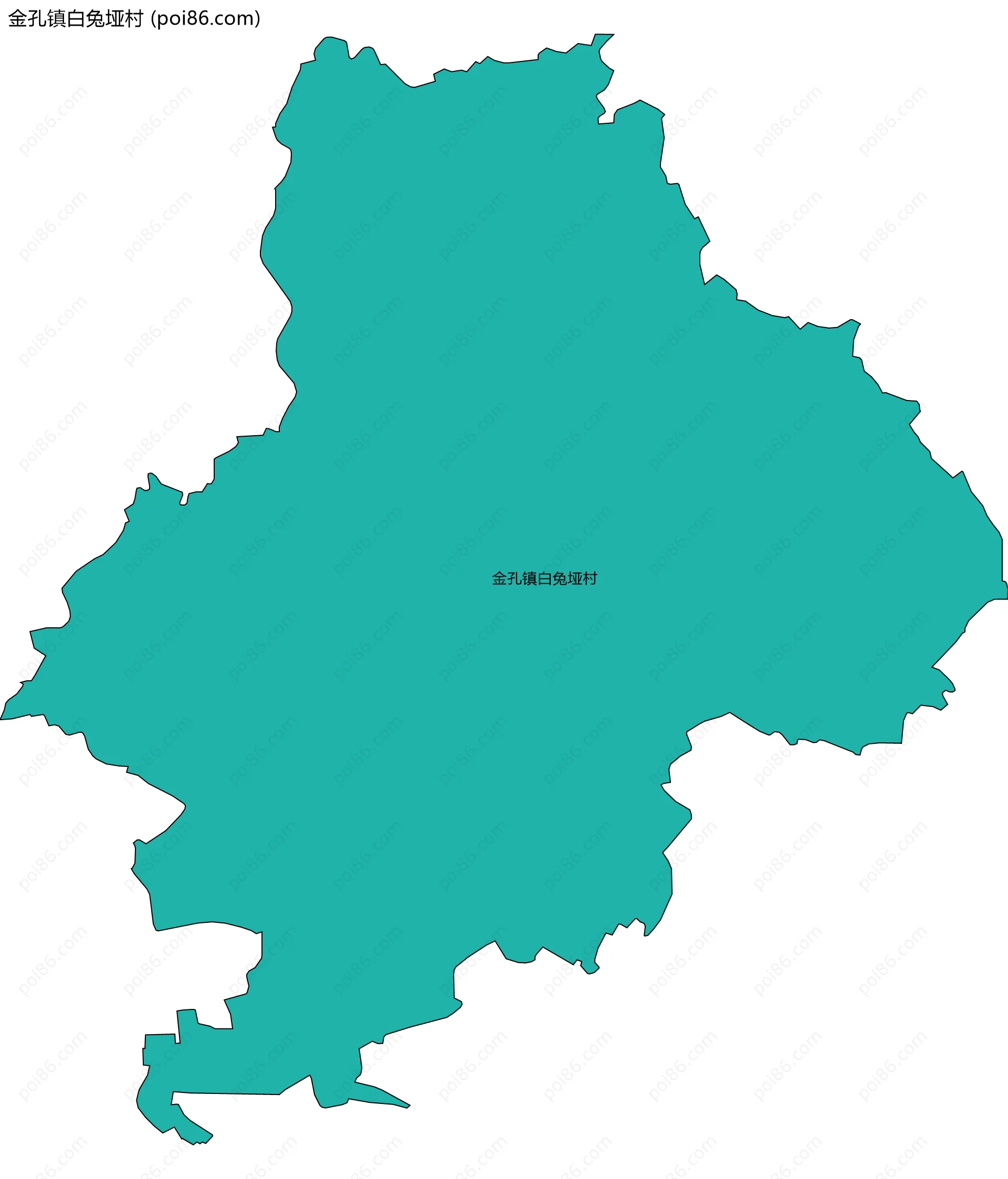 金孔镇白兔垭村边界地图