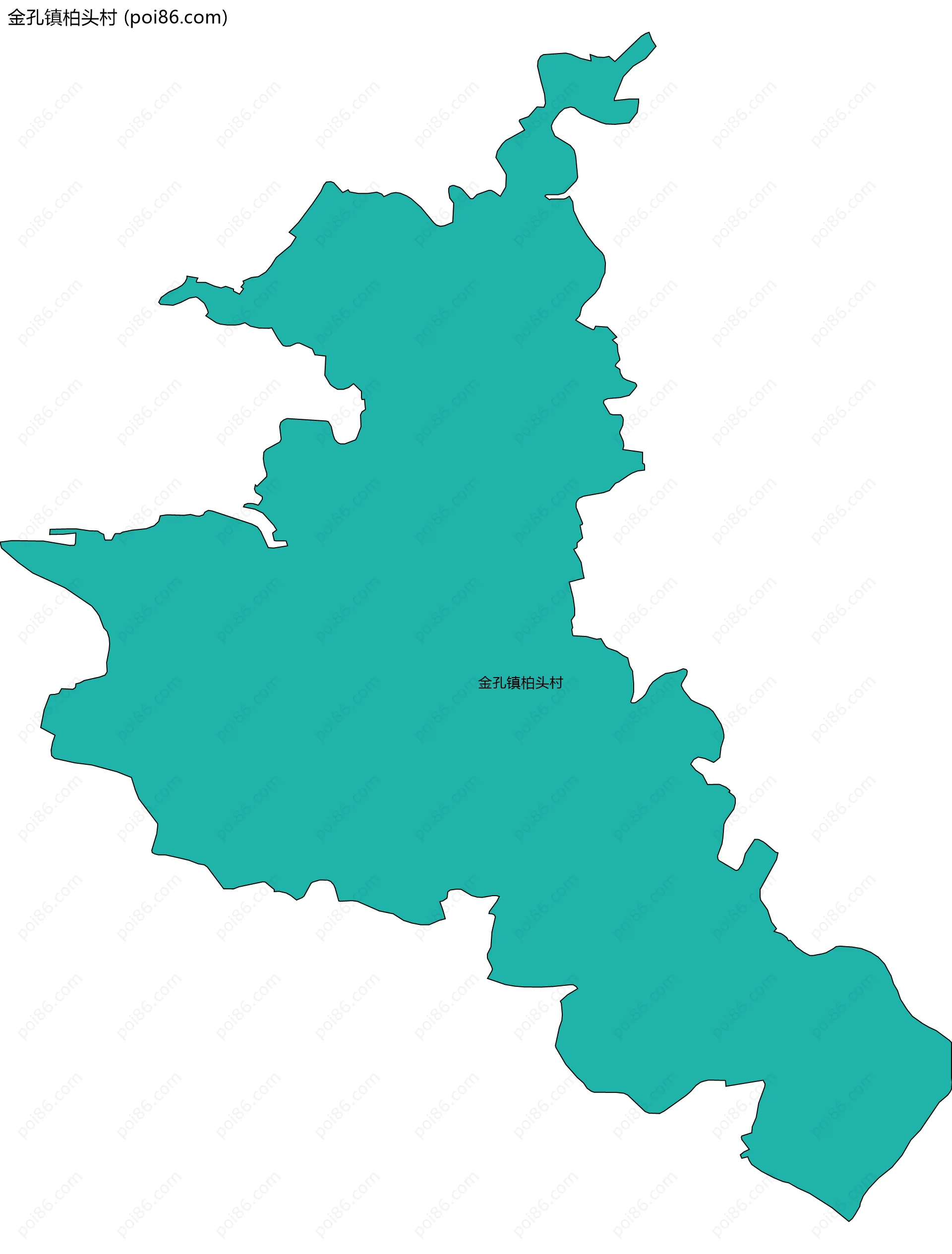 金孔镇柏头村边界地图