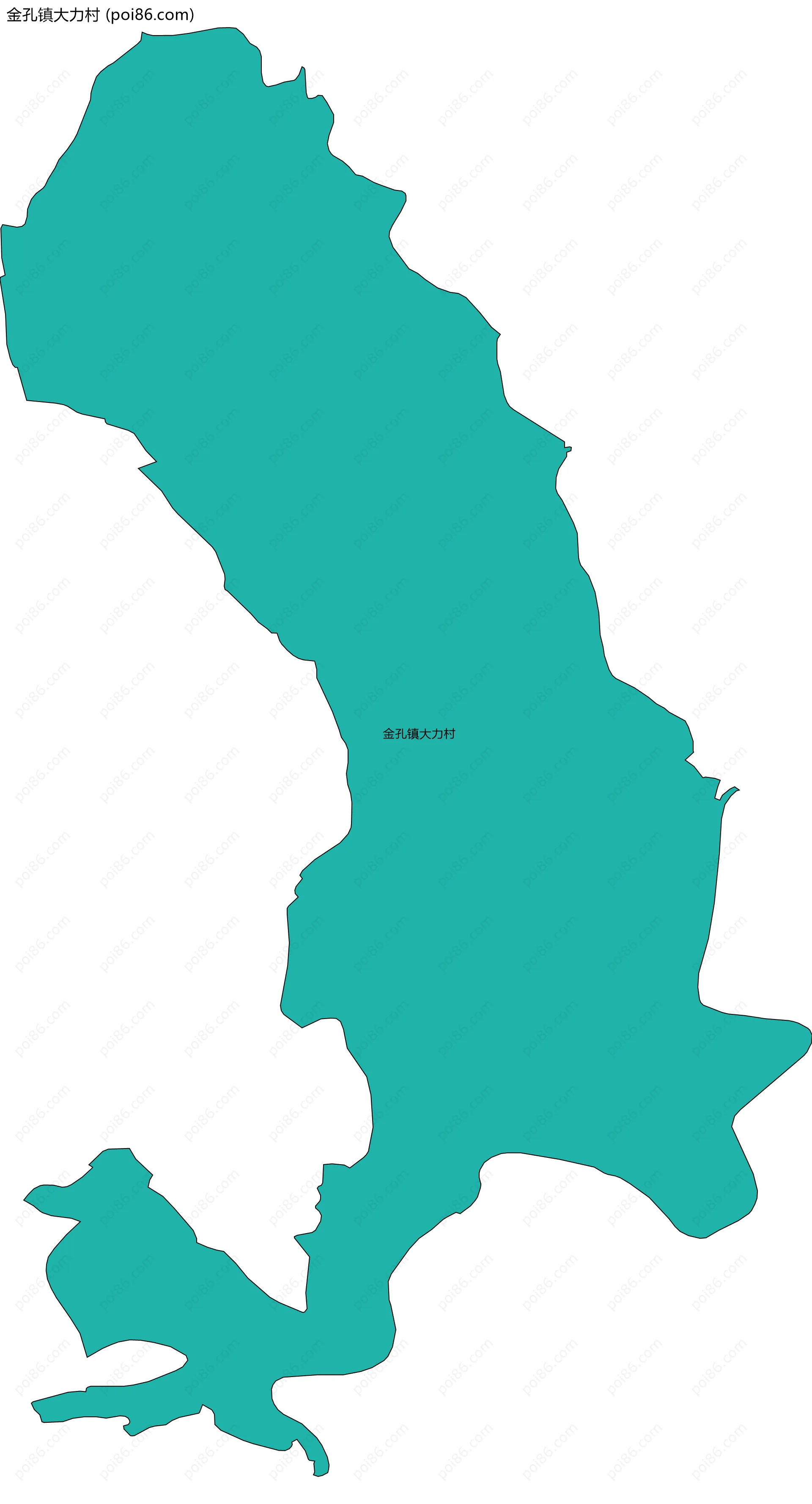 金孔镇大力村边界地图