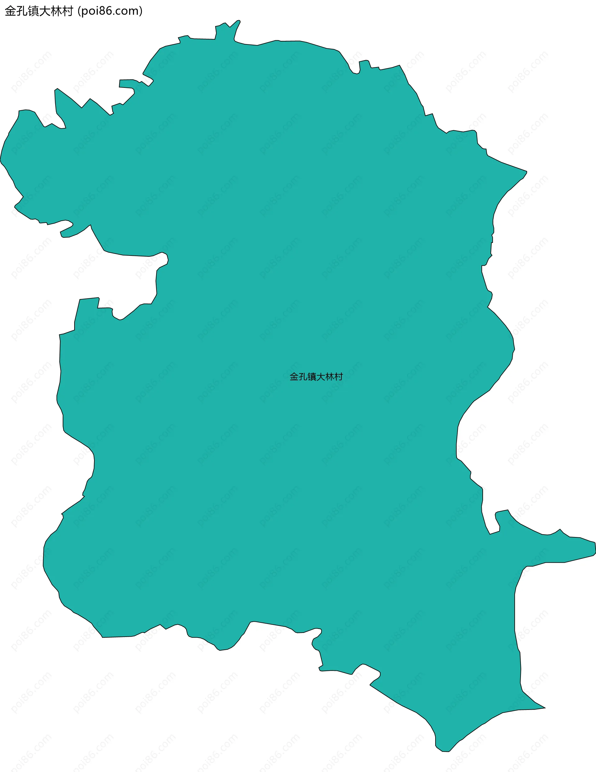 金孔镇大林村边界地图