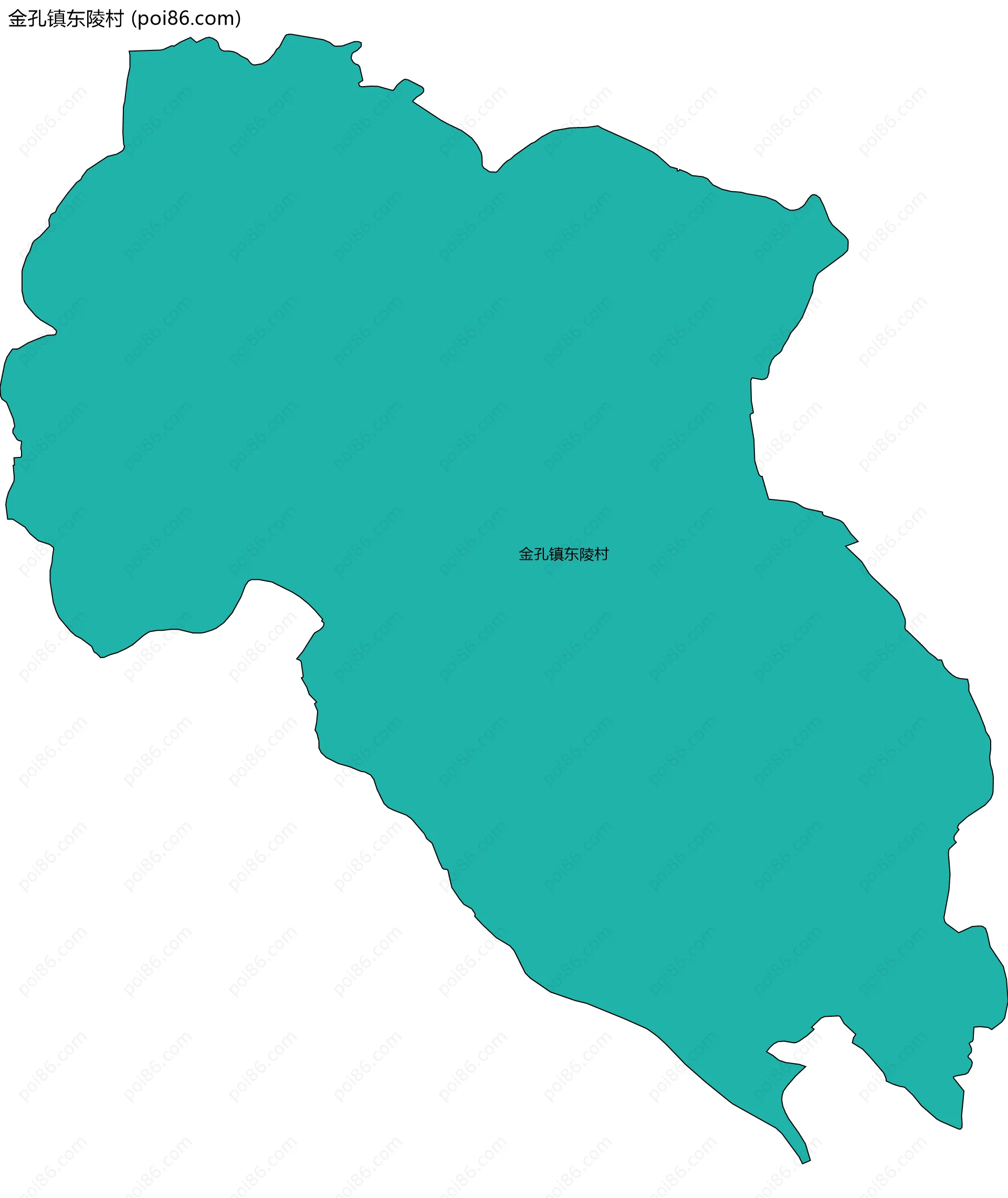金孔镇东陵村边界地图