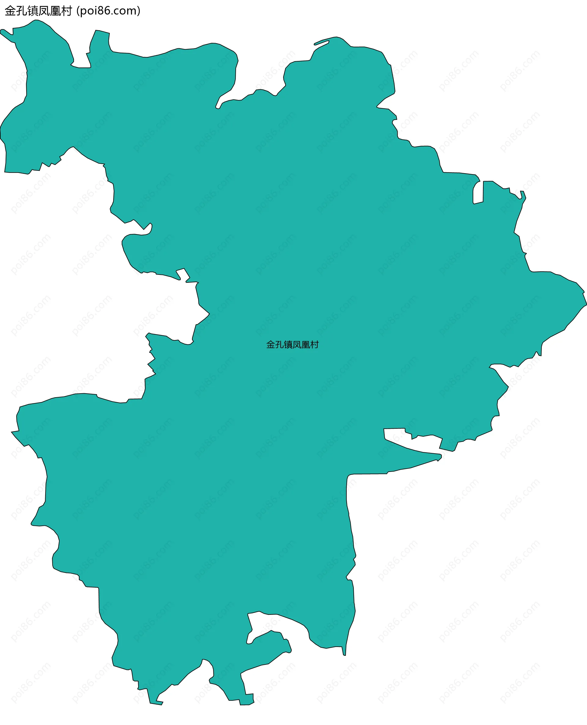 金孔镇凤凰村边界地图