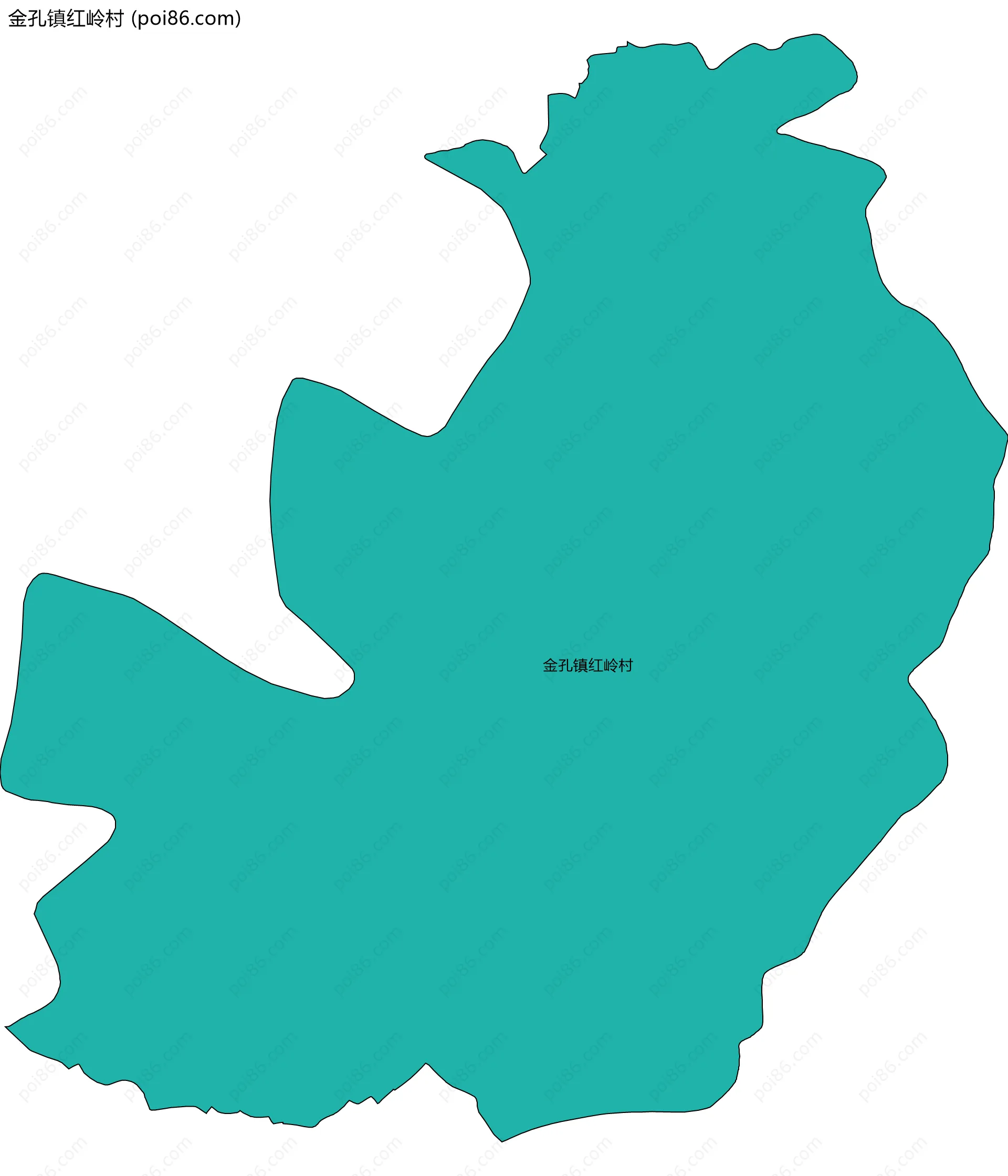 金孔镇红岭村边界地图