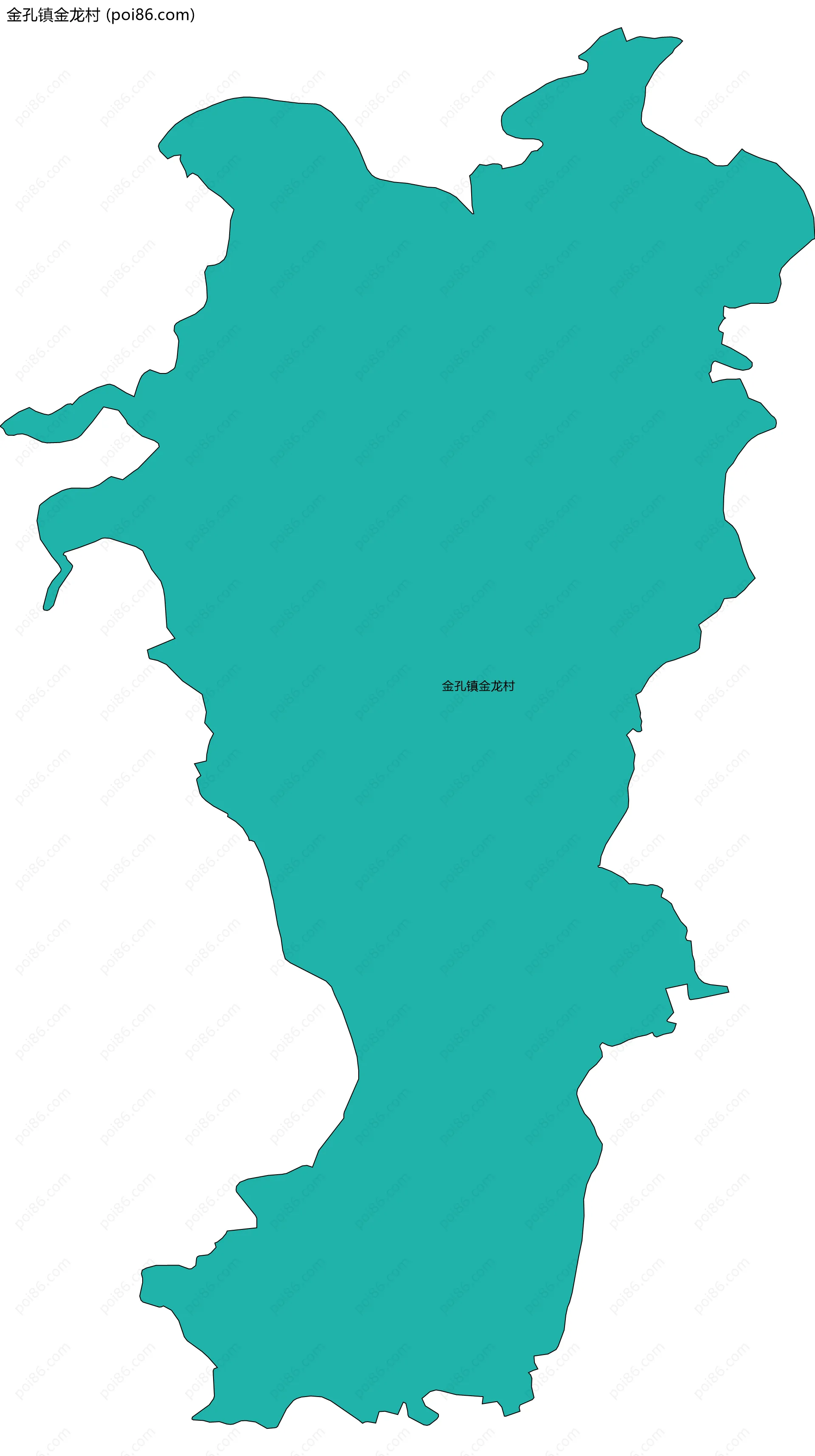 金孔镇金龙村边界地图