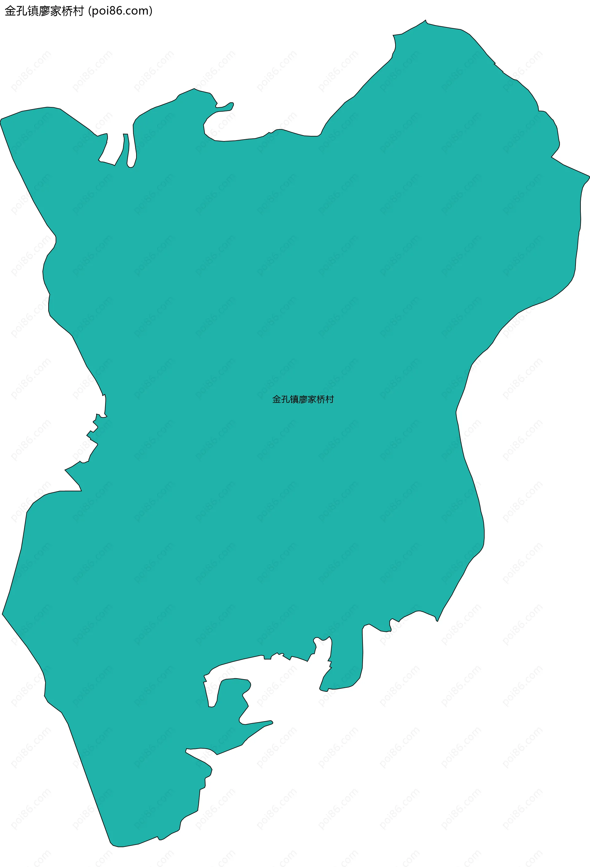 金孔镇廖家桥村边界地图