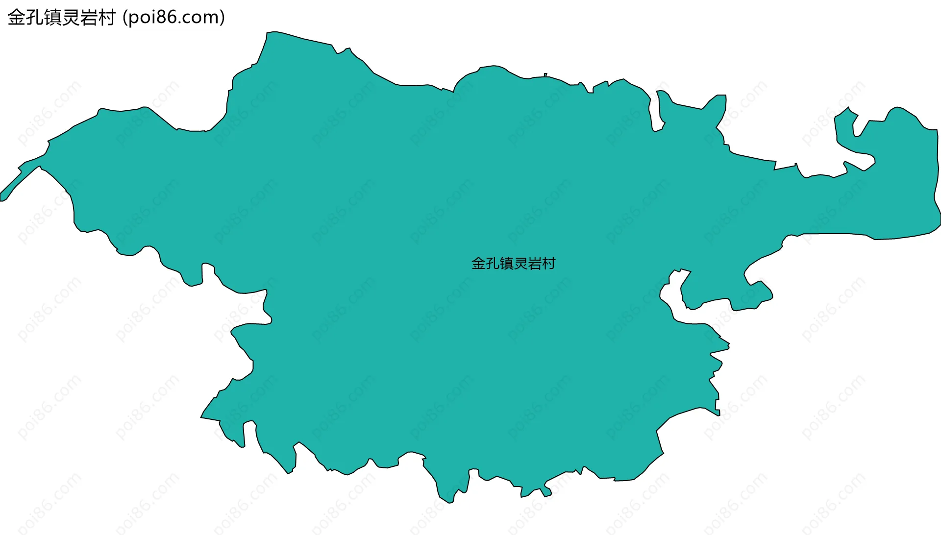 金孔镇灵岩村边界地图