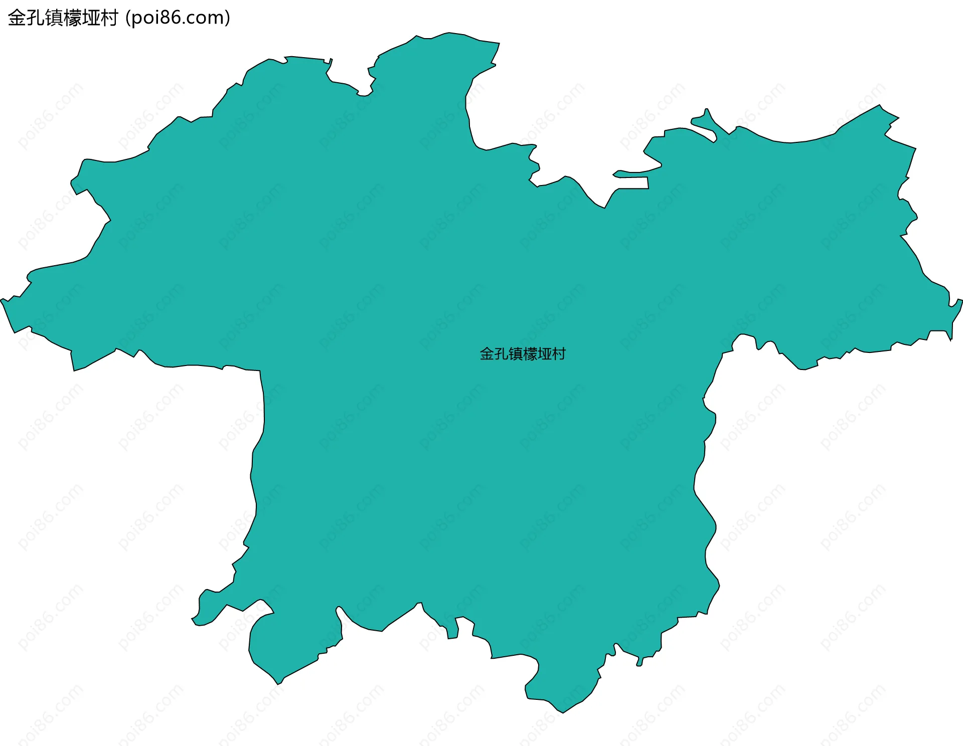 金孔镇檬垭村边界地图