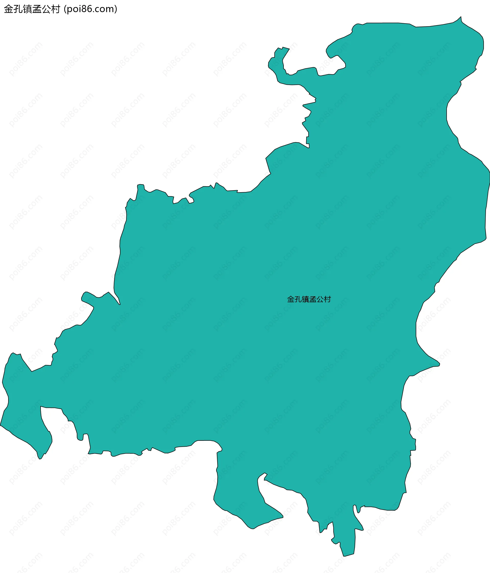 金孔镇孟公村边界地图