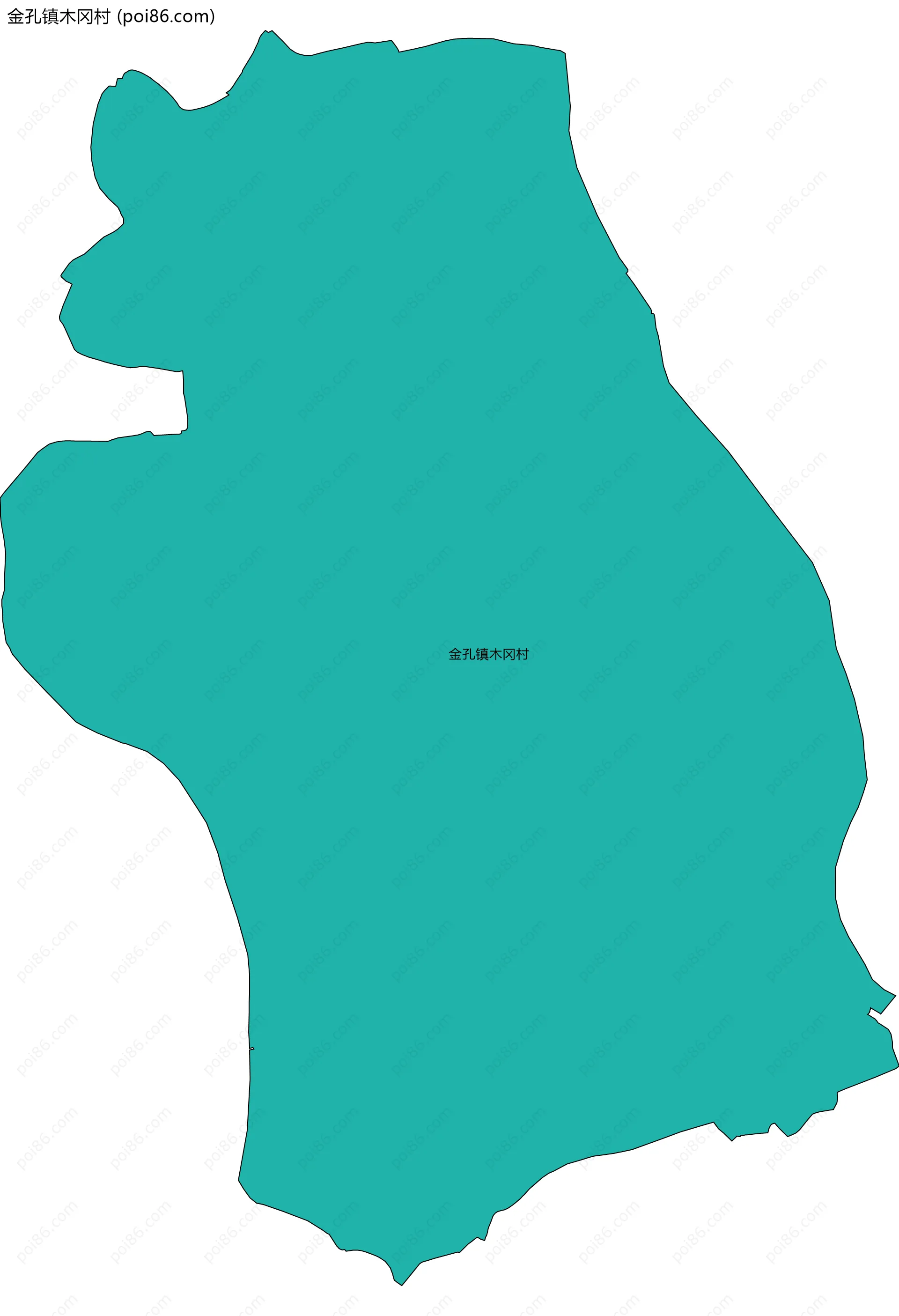 金孔镇木冈村边界地图