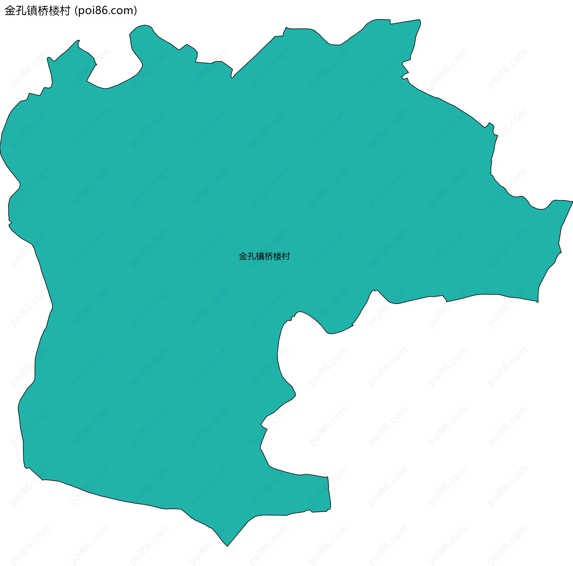 金孔镇桥楼村边界地图