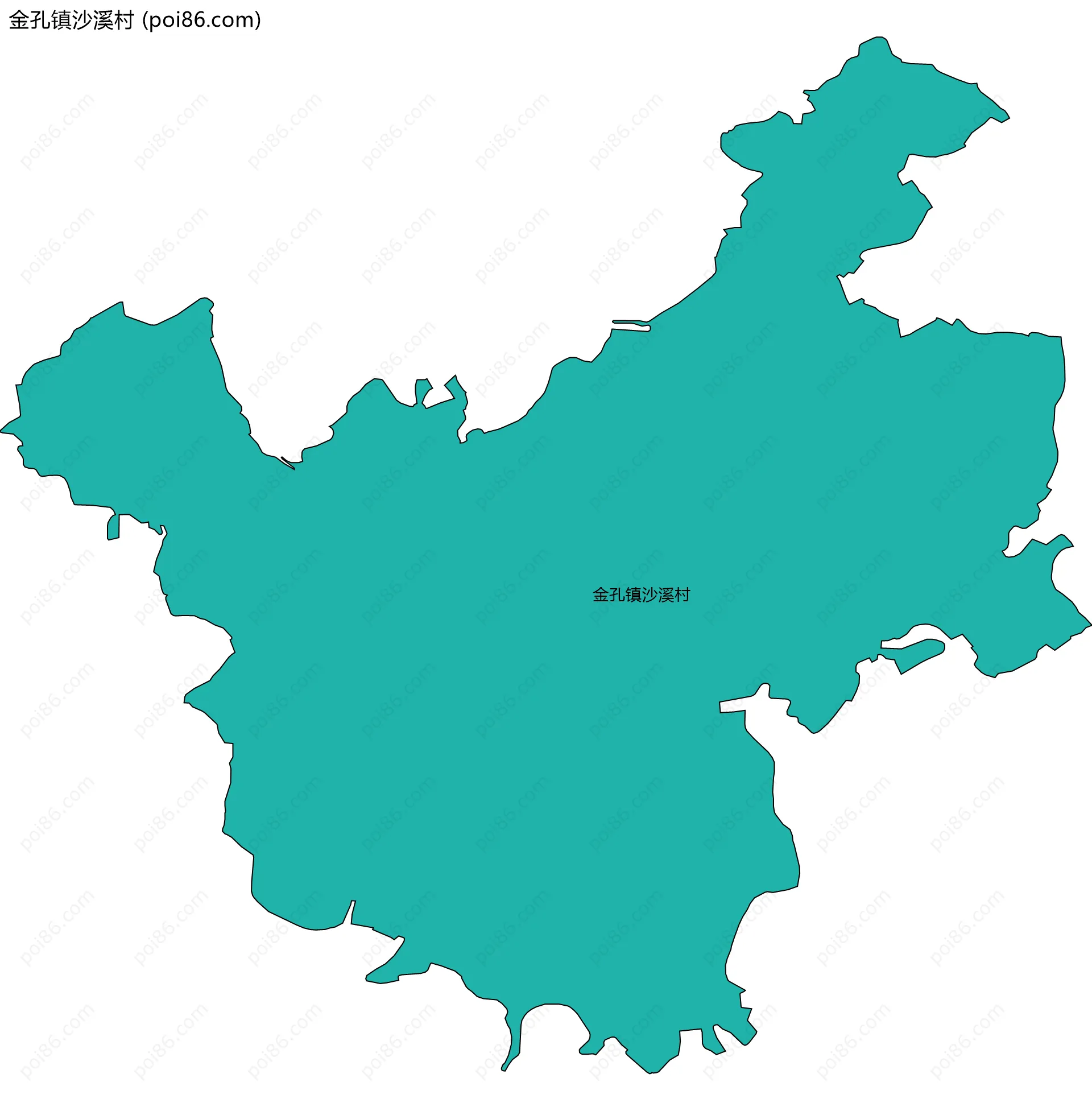 金孔镇沙溪村边界地图