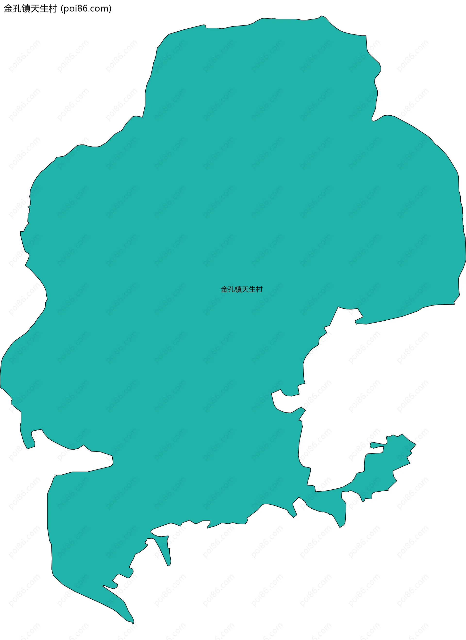 金孔镇天生村边界地图