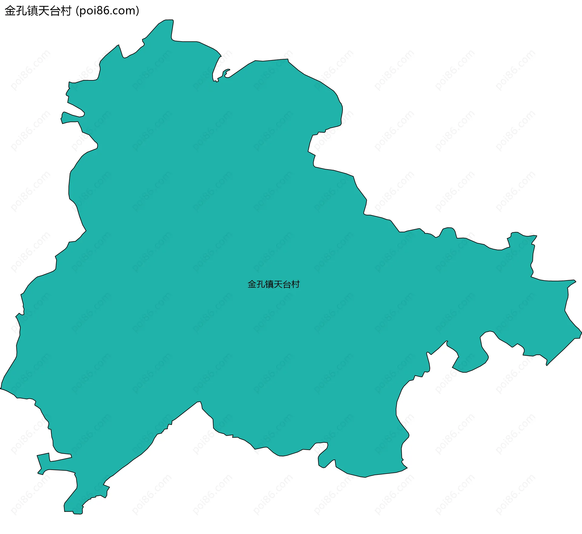 金孔镇天台村边界地图