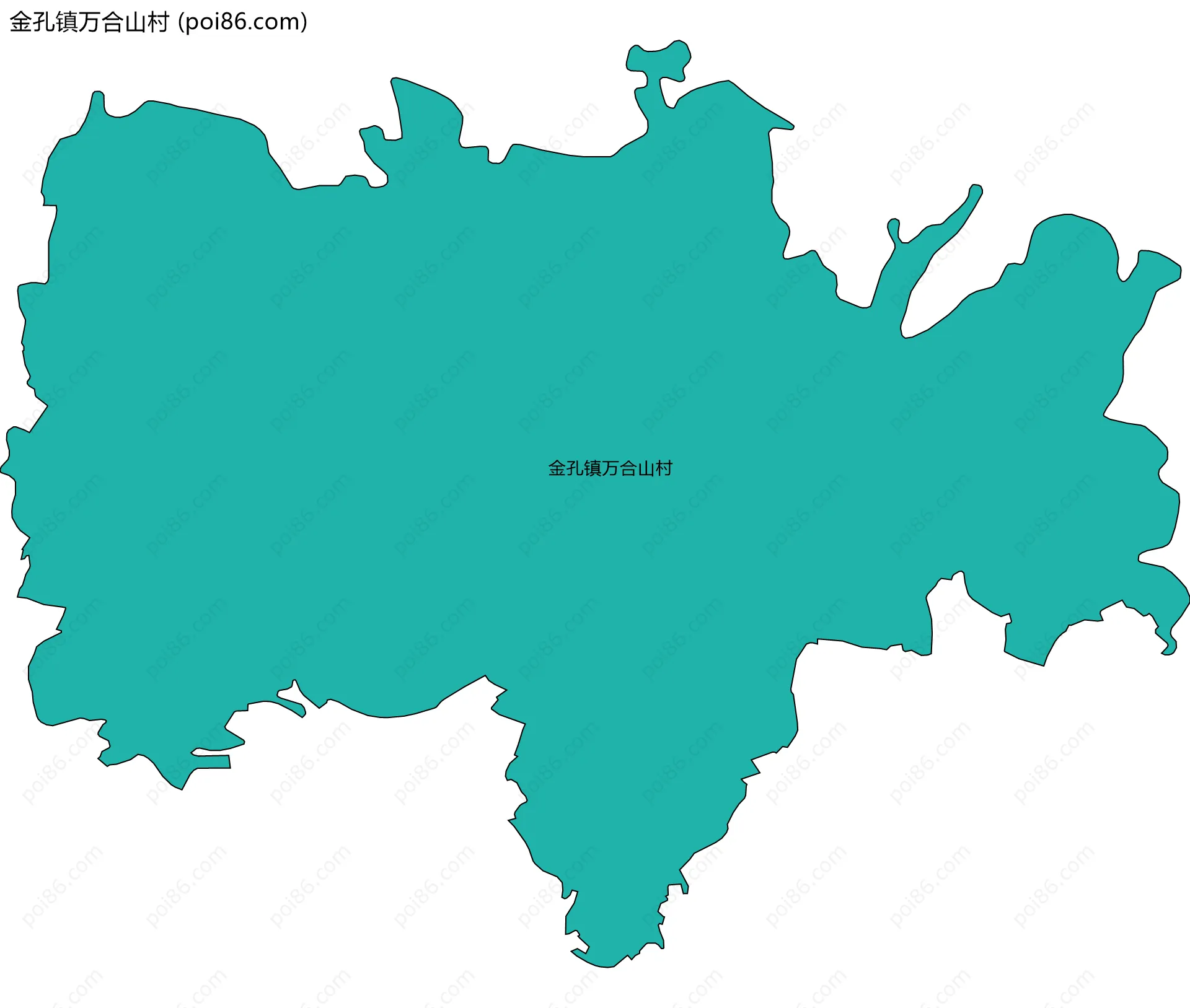 金孔镇万合山村边界地图