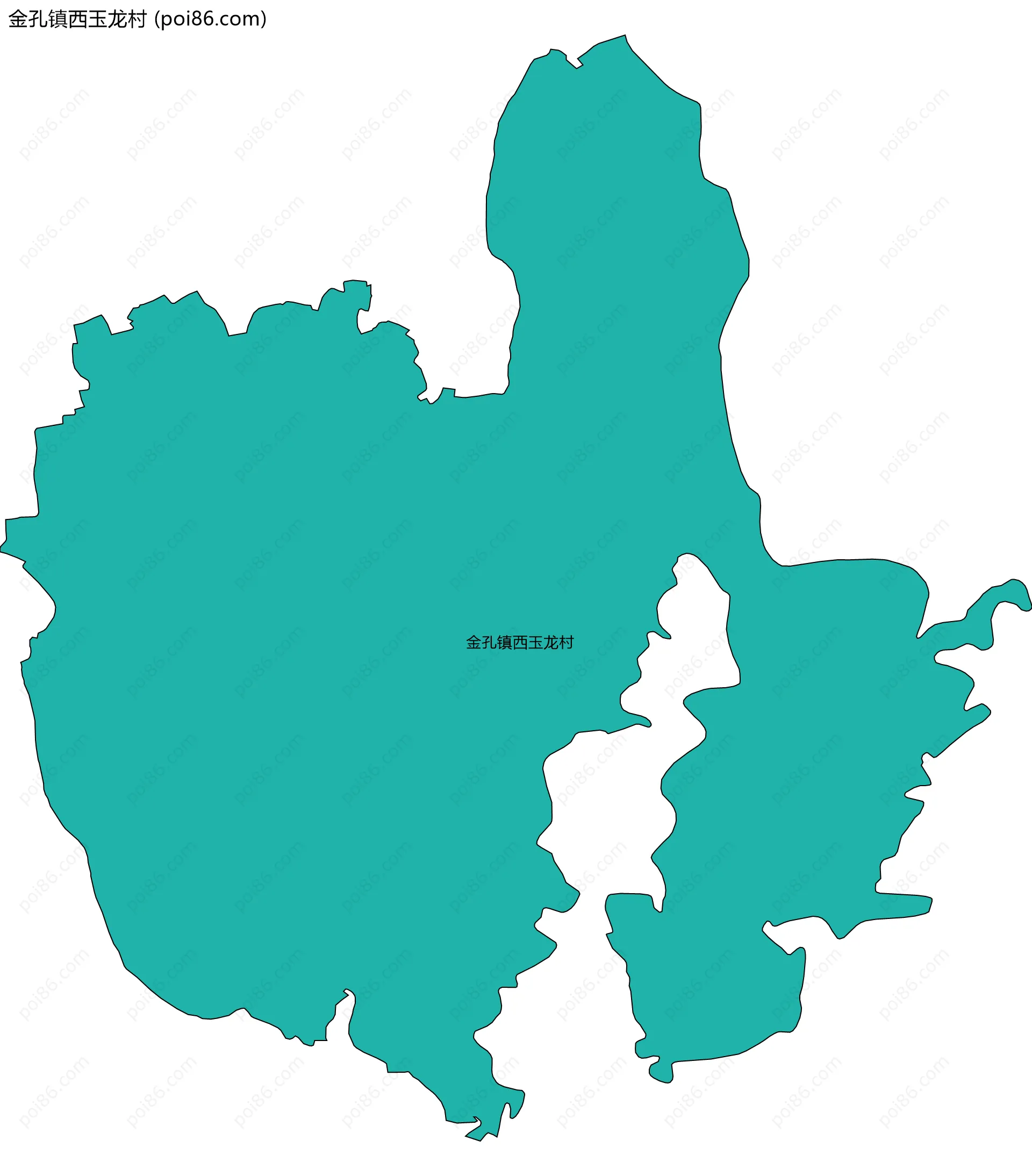 金孔镇西玉龙村边界地图