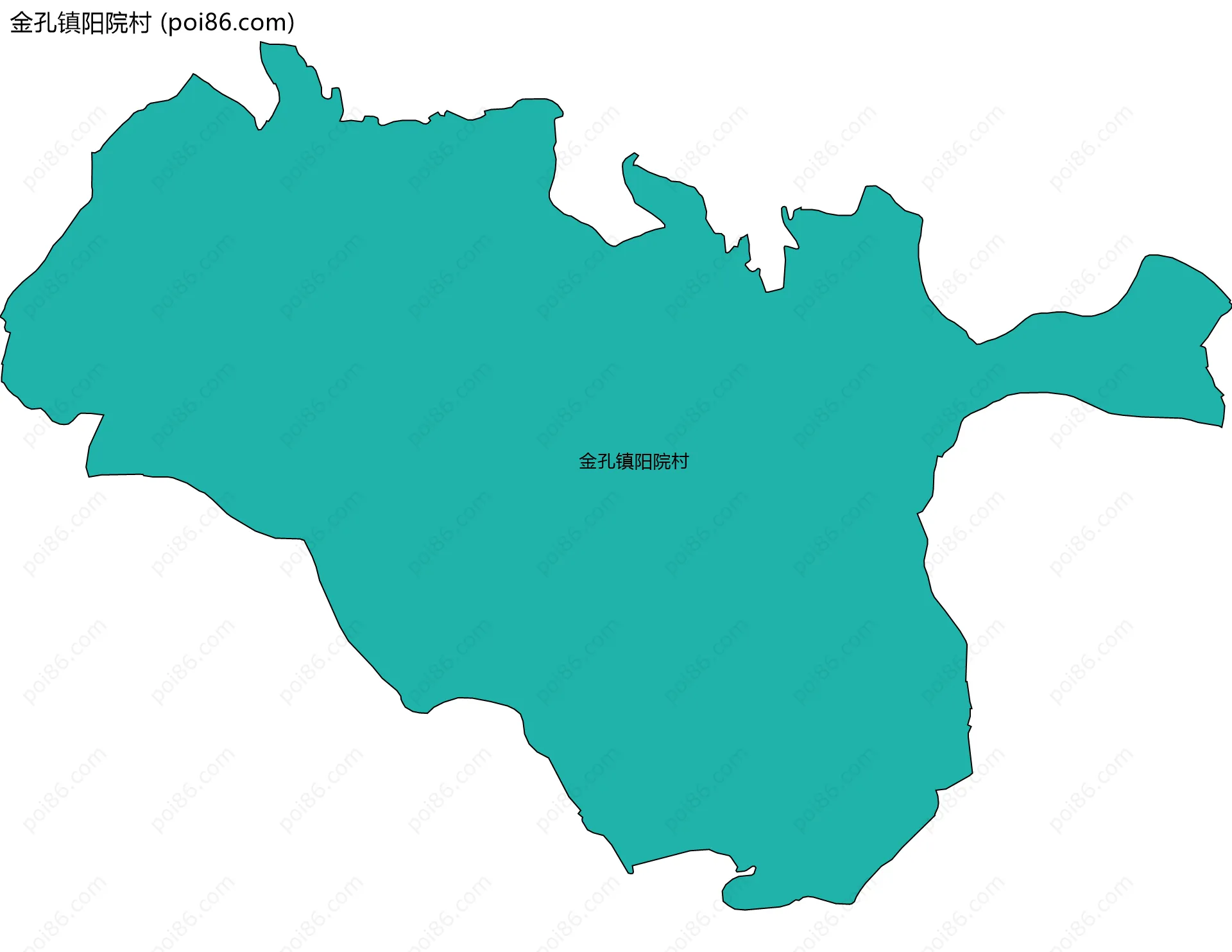 金孔镇阳院村边界地图