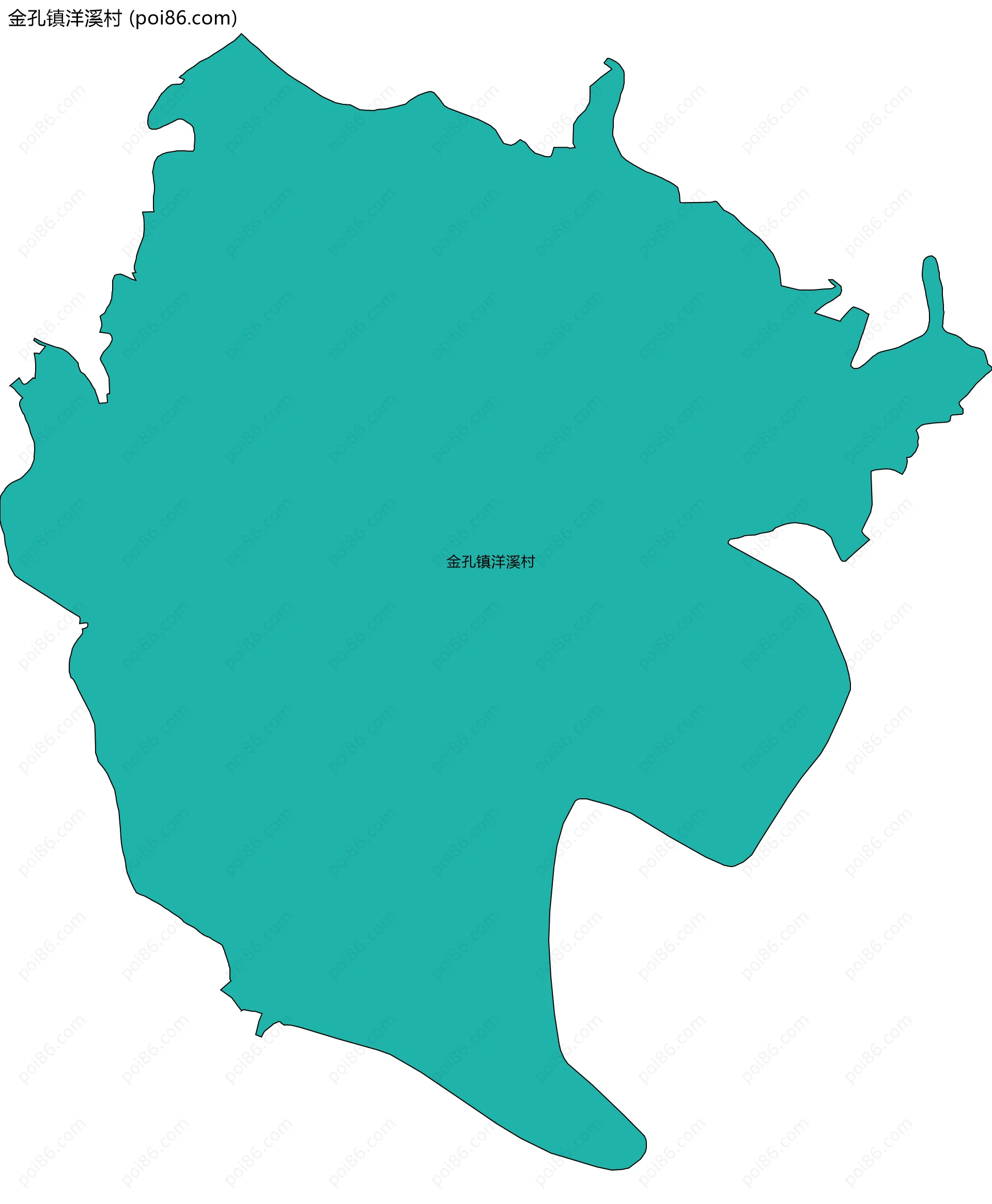 金孔镇洋溪村边界地图