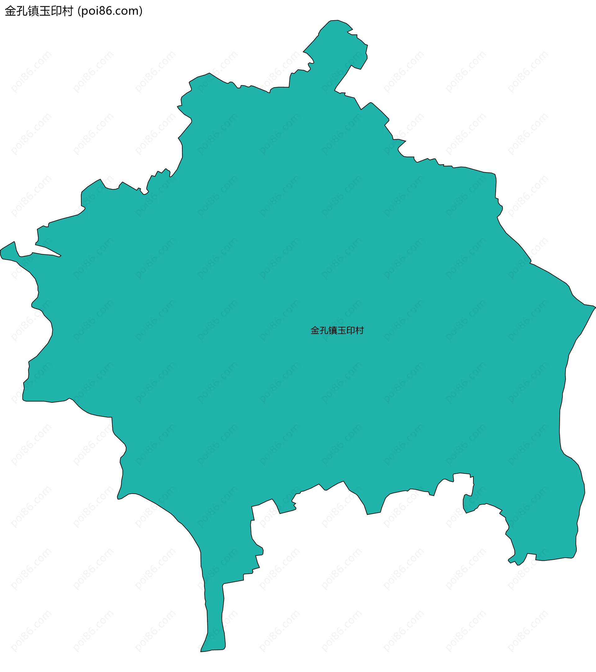 金孔镇玉印村边界地图