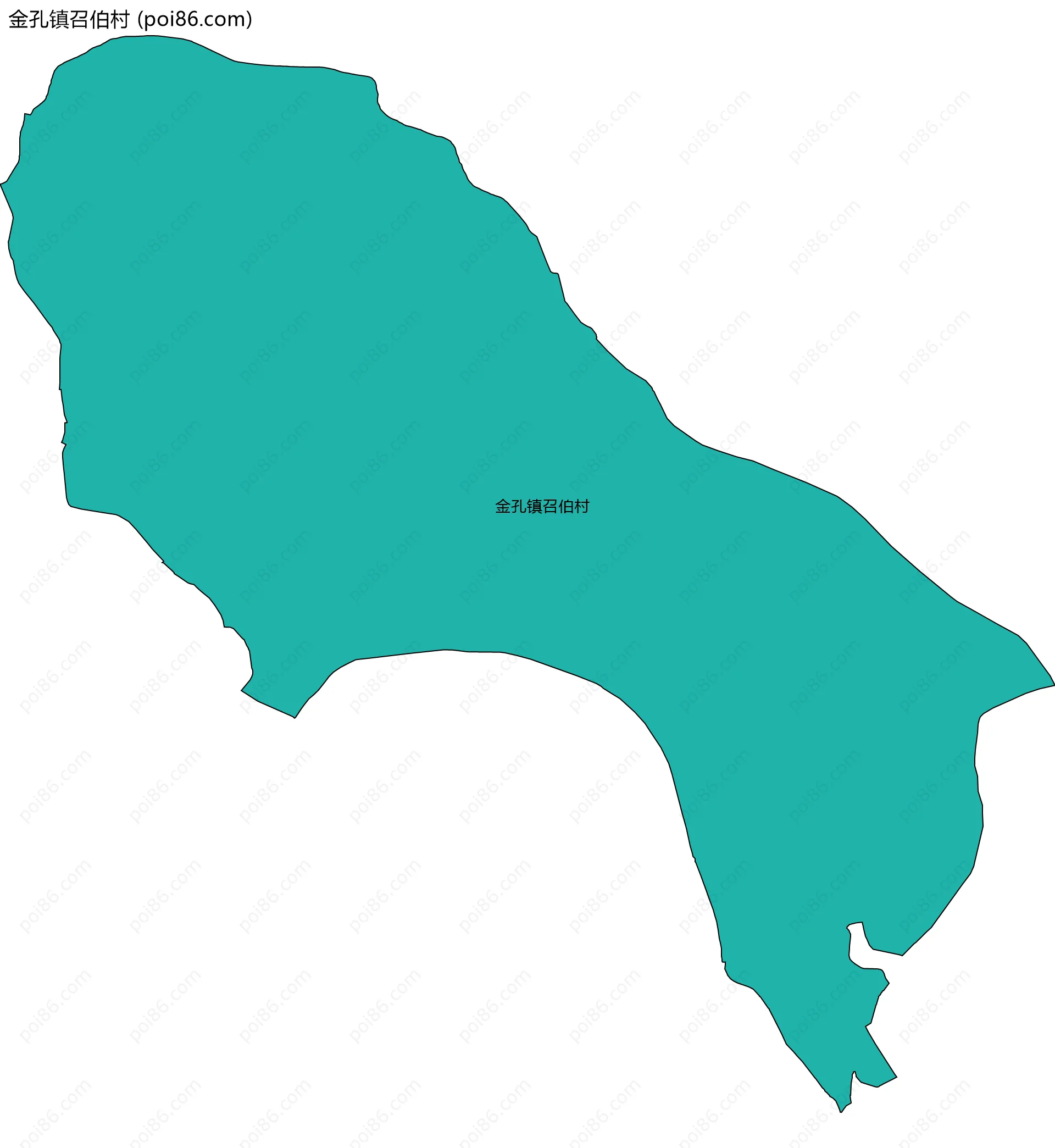 金孔镇召伯村边界地图