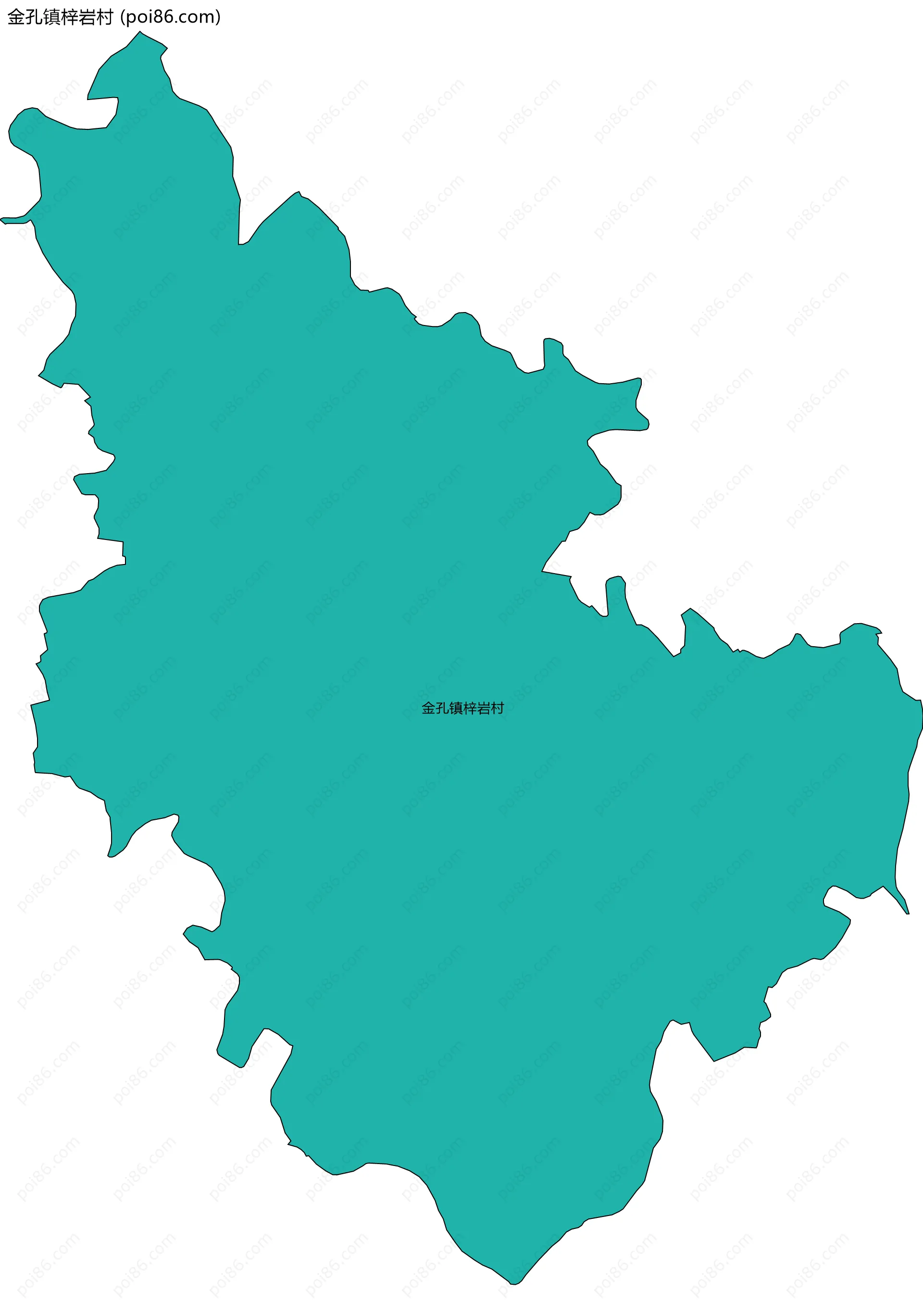 金孔镇梓岩村边界地图