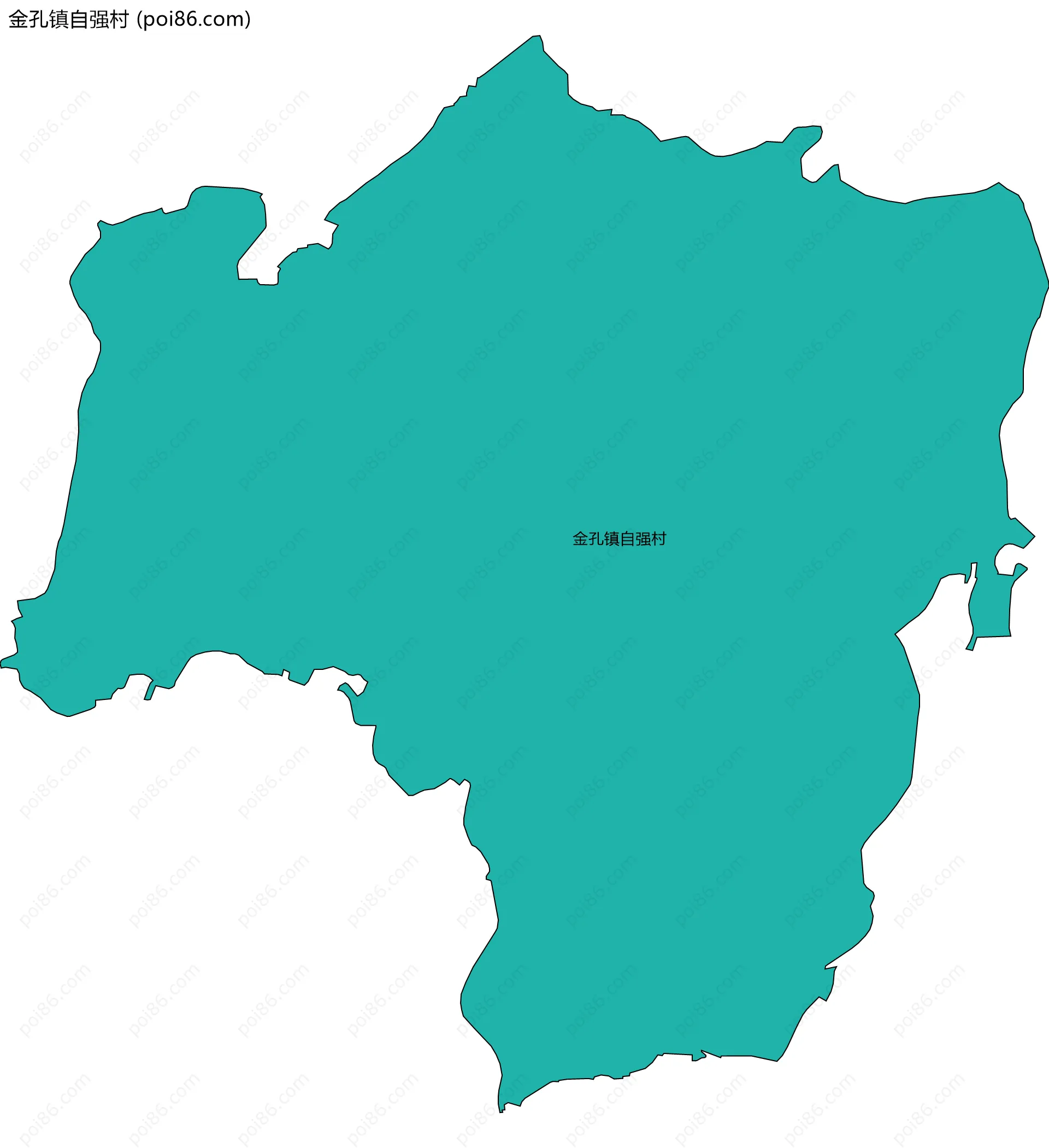 金孔镇自强村边界地图